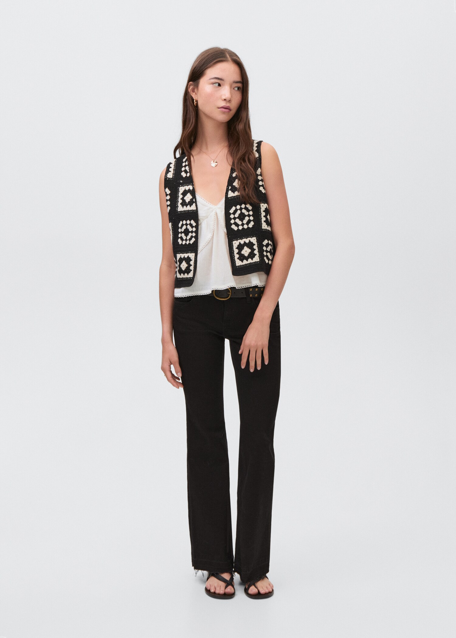Crochet knitted waistcoat - General plane