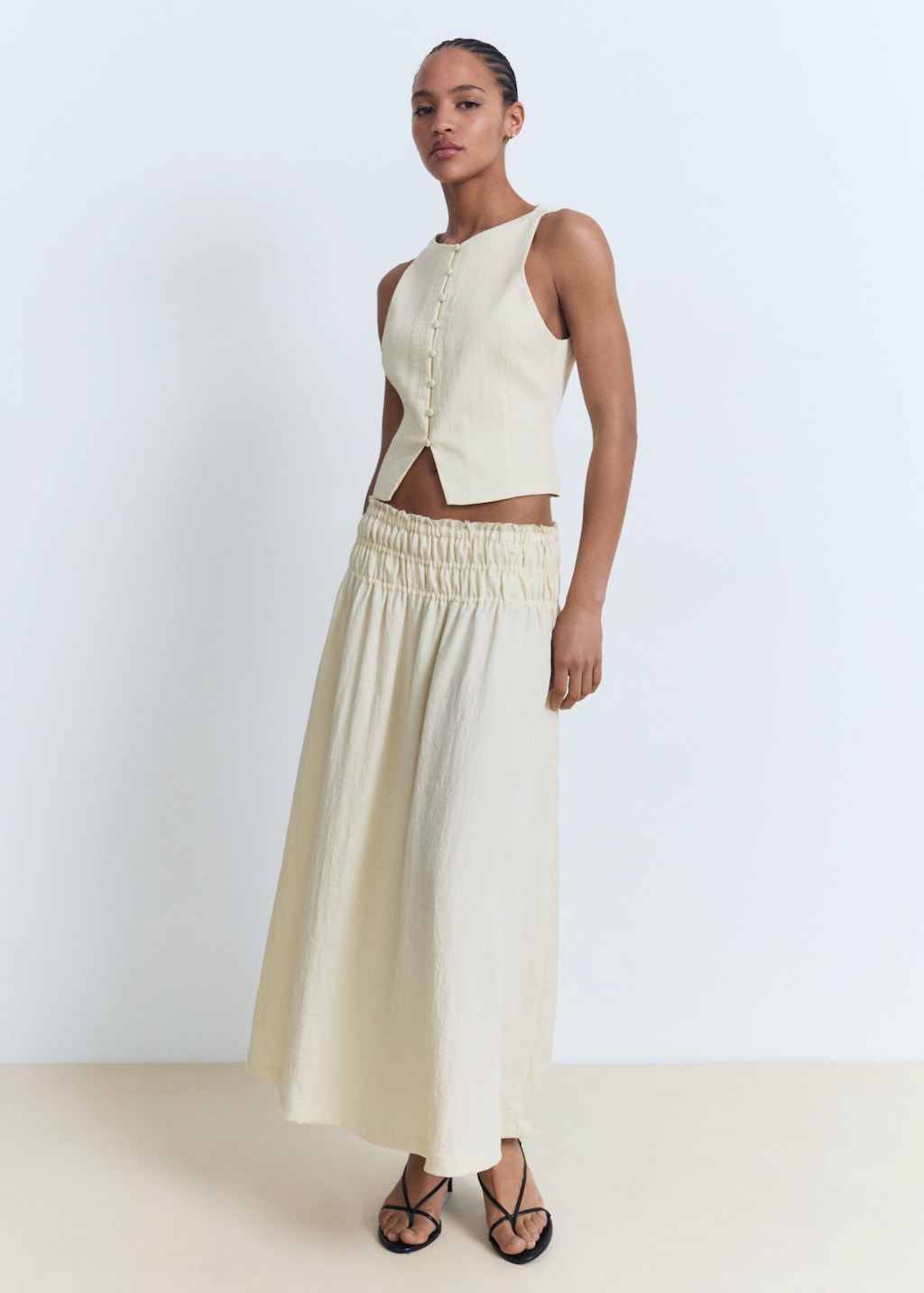 Long gathered panel skirt - image 2