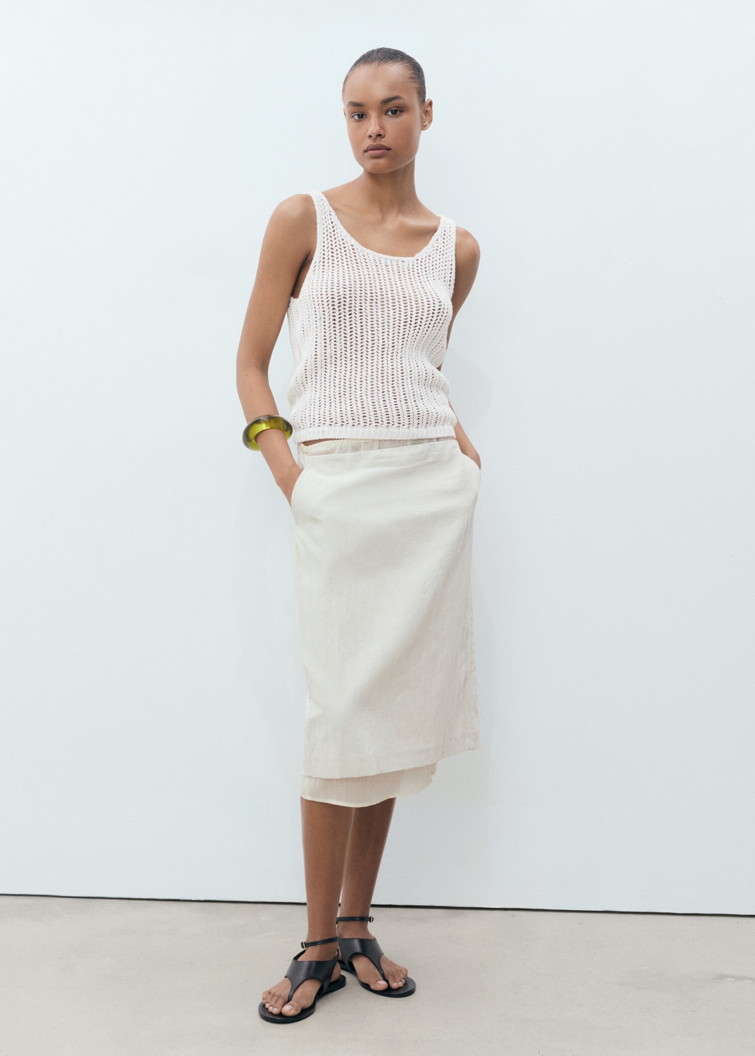 Crochet top with straps - General plane