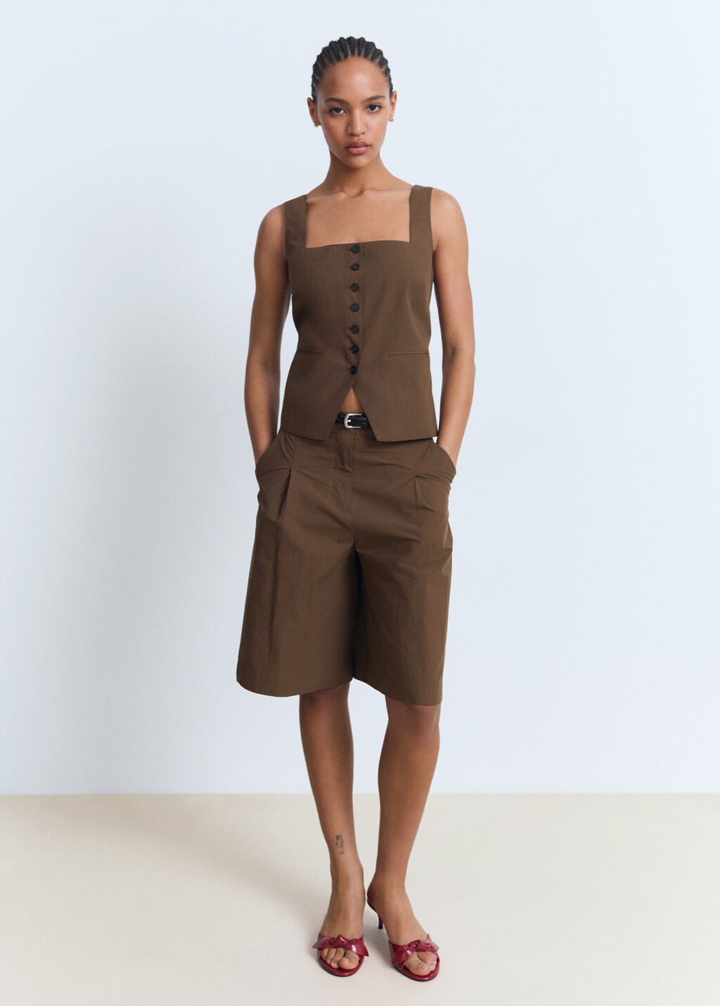 Mango Cotton suit bermuda shorts thumbnail