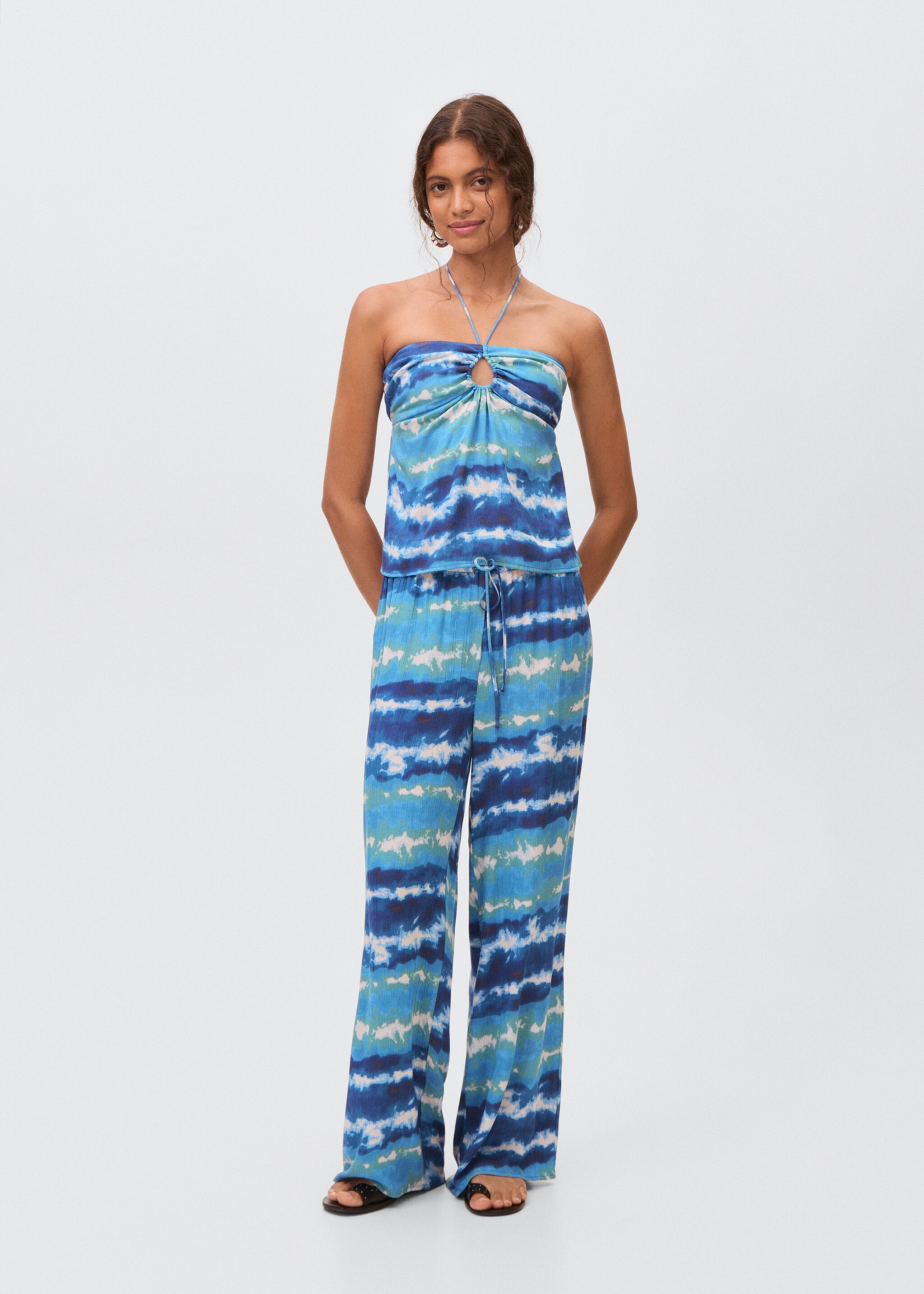Top with tie-dye print - General plane