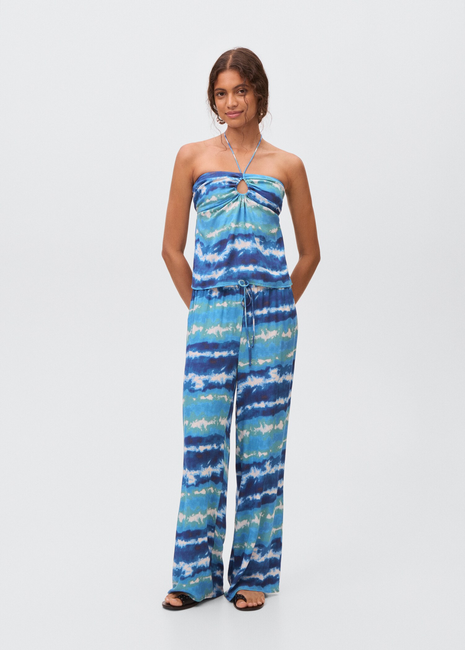 Top with tie-dye print - General plane