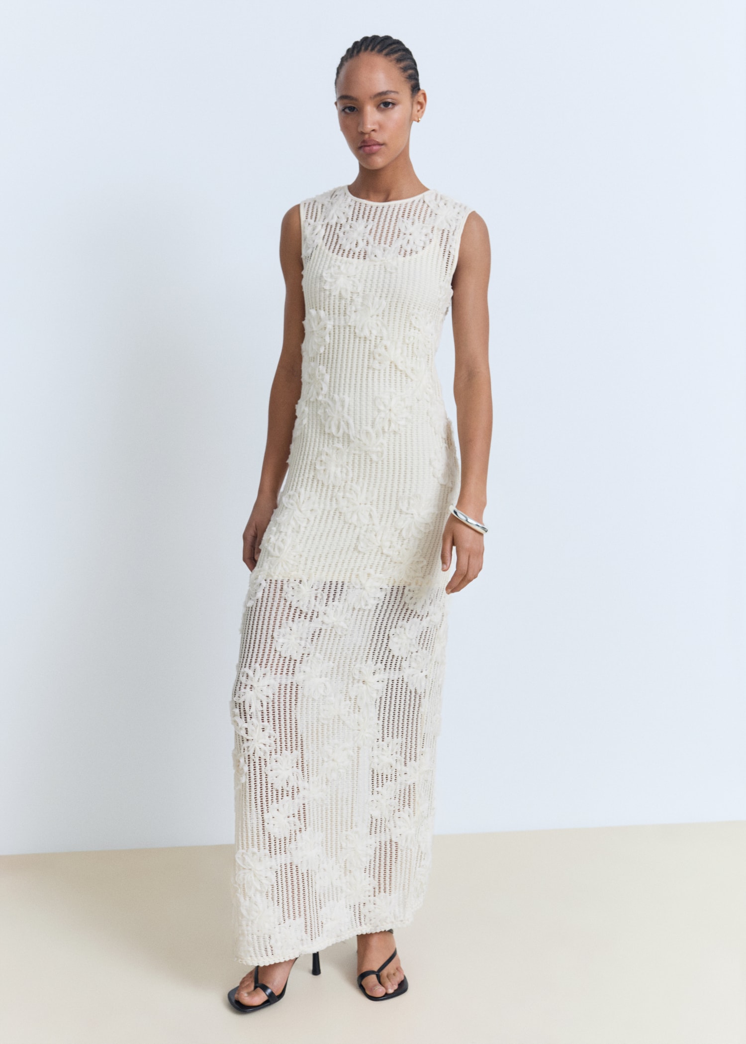 Floral crochet dress - Women | MANGO USA