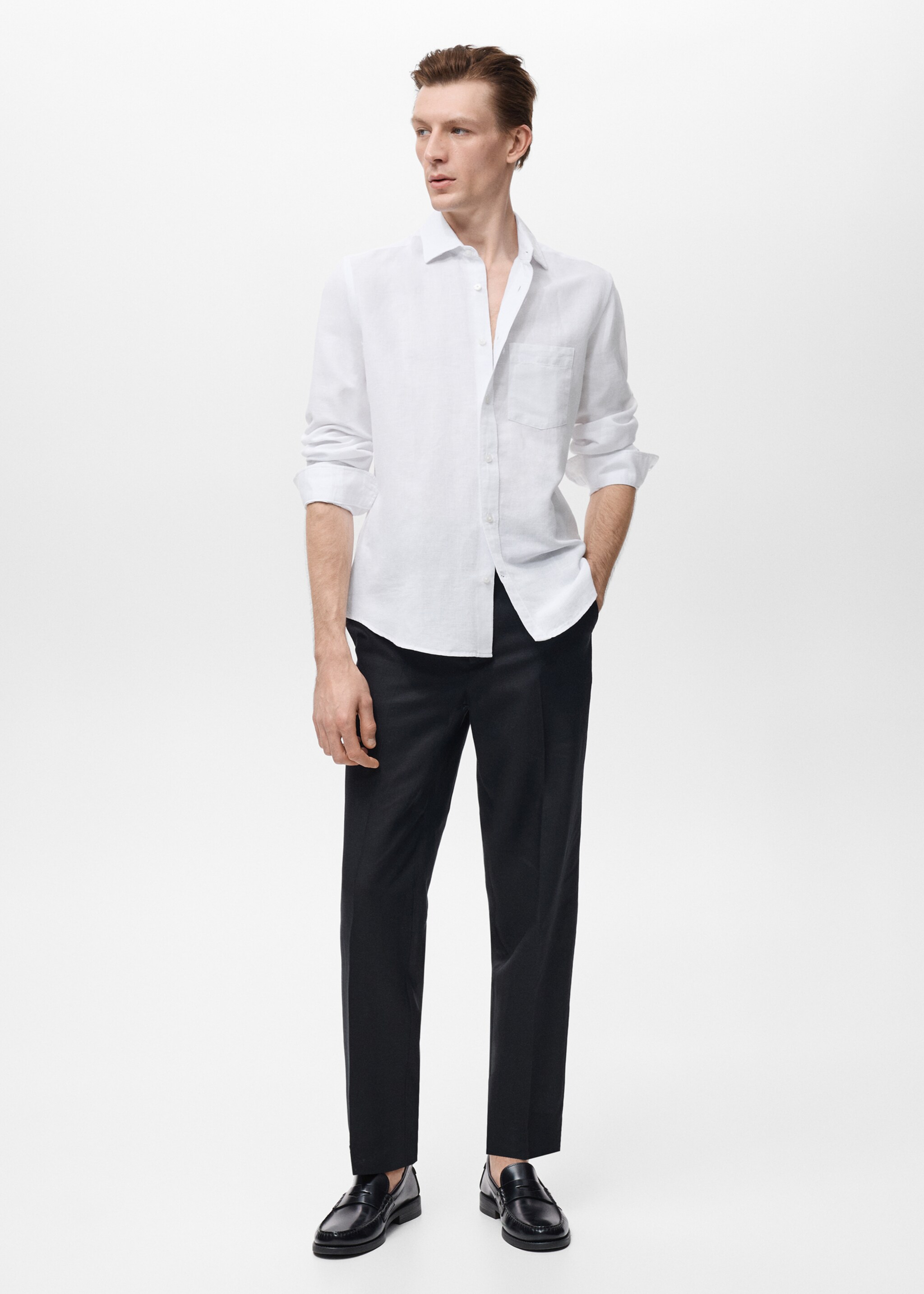 Pocket linen shirt - General plane