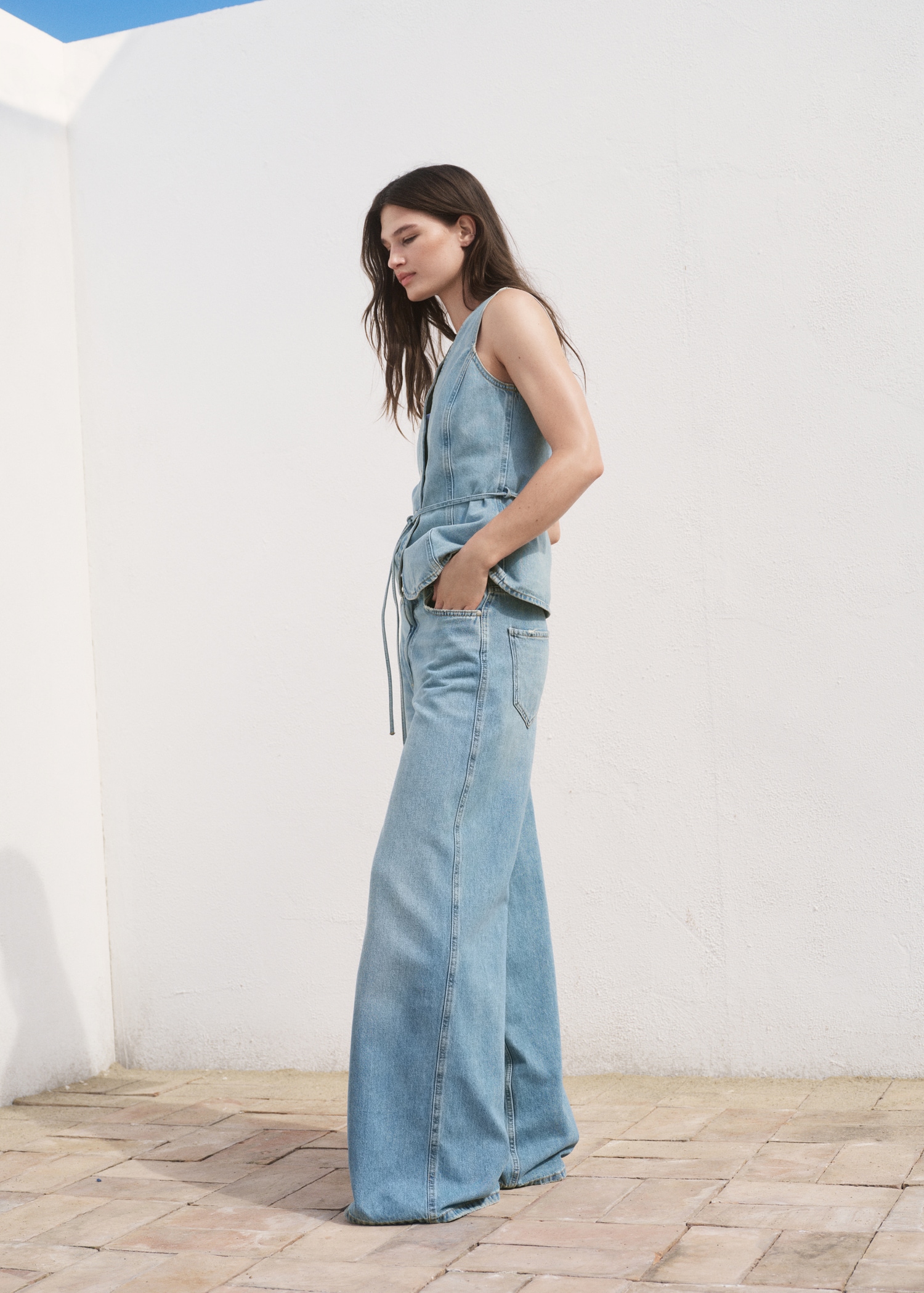 High-rise wideleg jeans - General plane