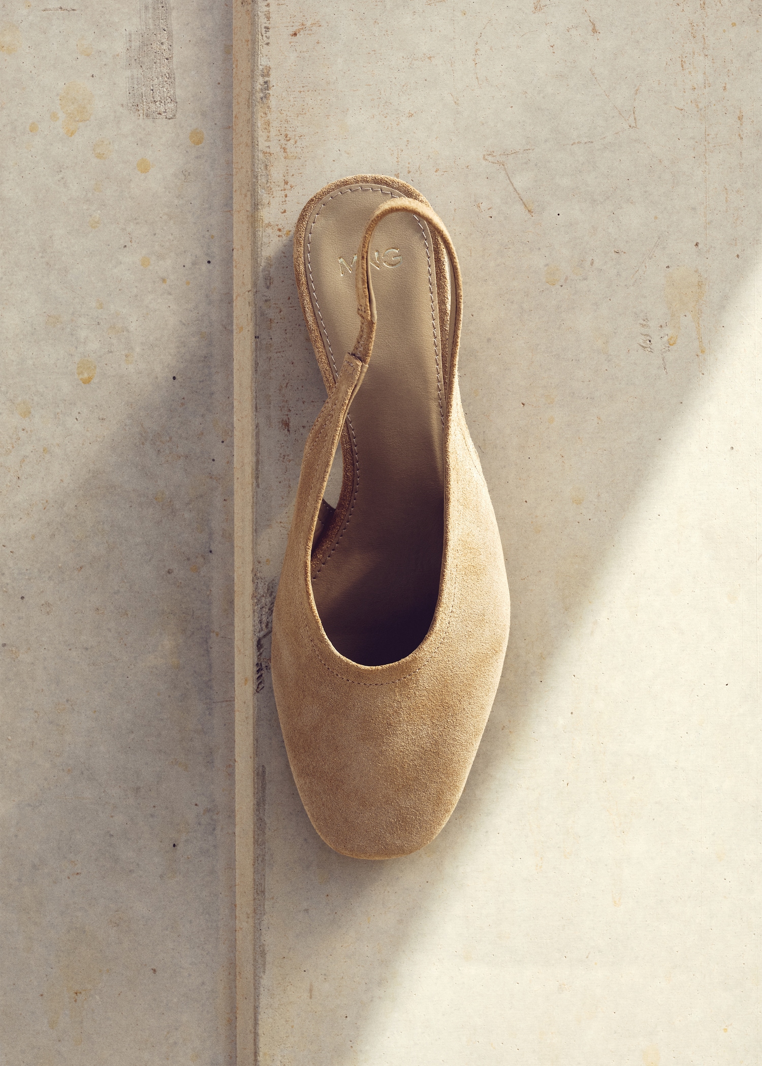 Leren schoen met blokhak Dames MANGO Suriname