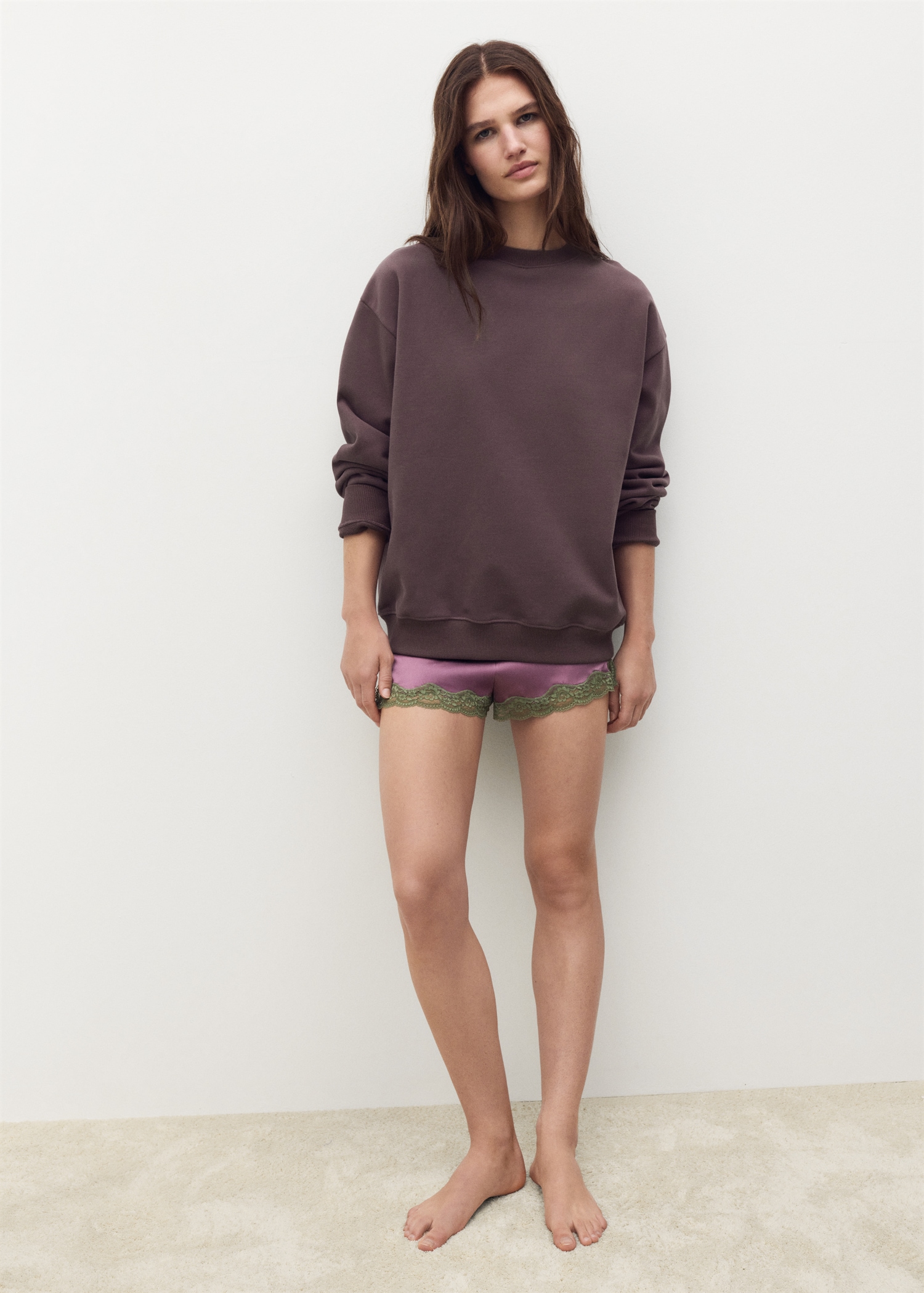 Unifarbenes Sweatshirt aus Bio-Baumwolle - Allgemeine Ansicht