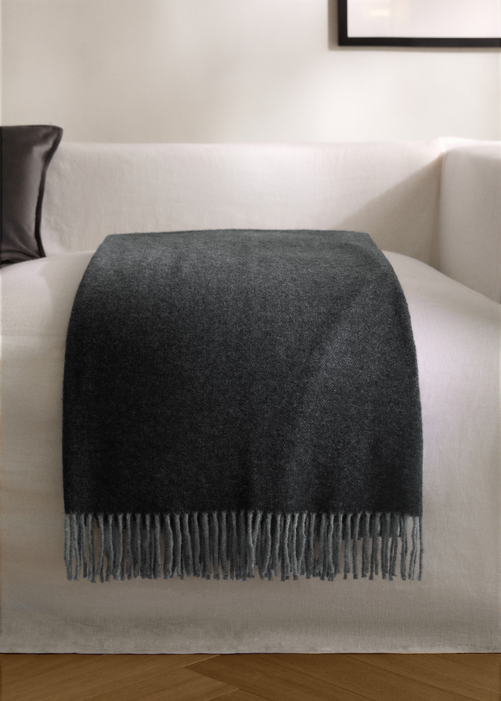 100% cashmere two-tone blanket