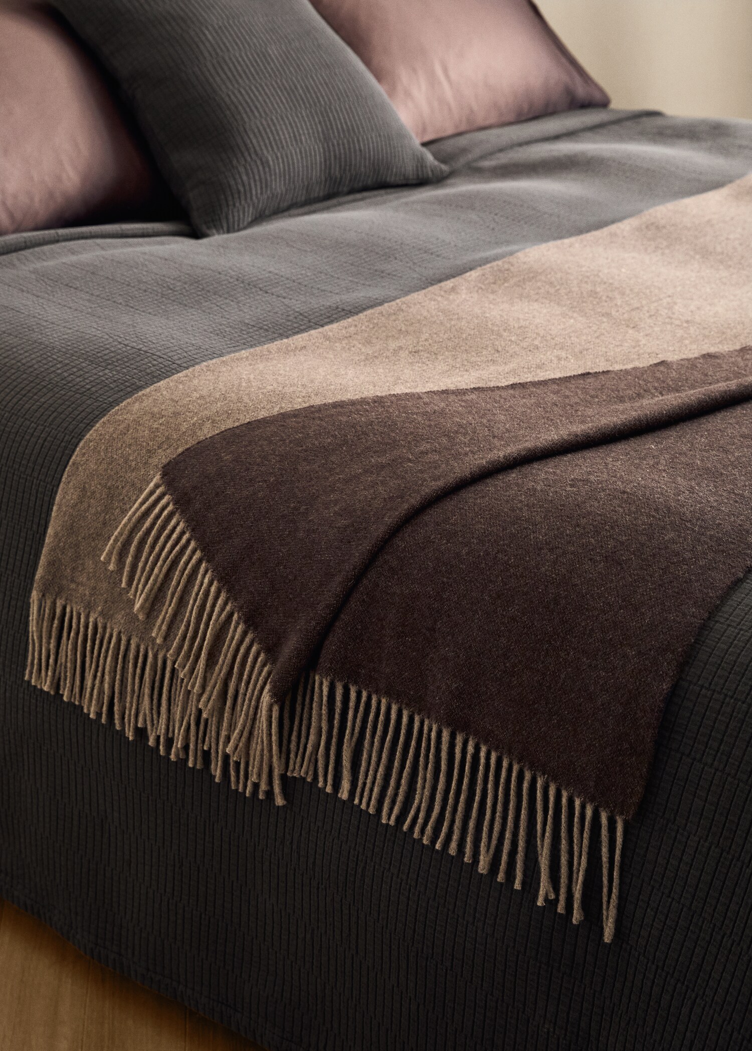 100% cashmere double face blanket - General plane