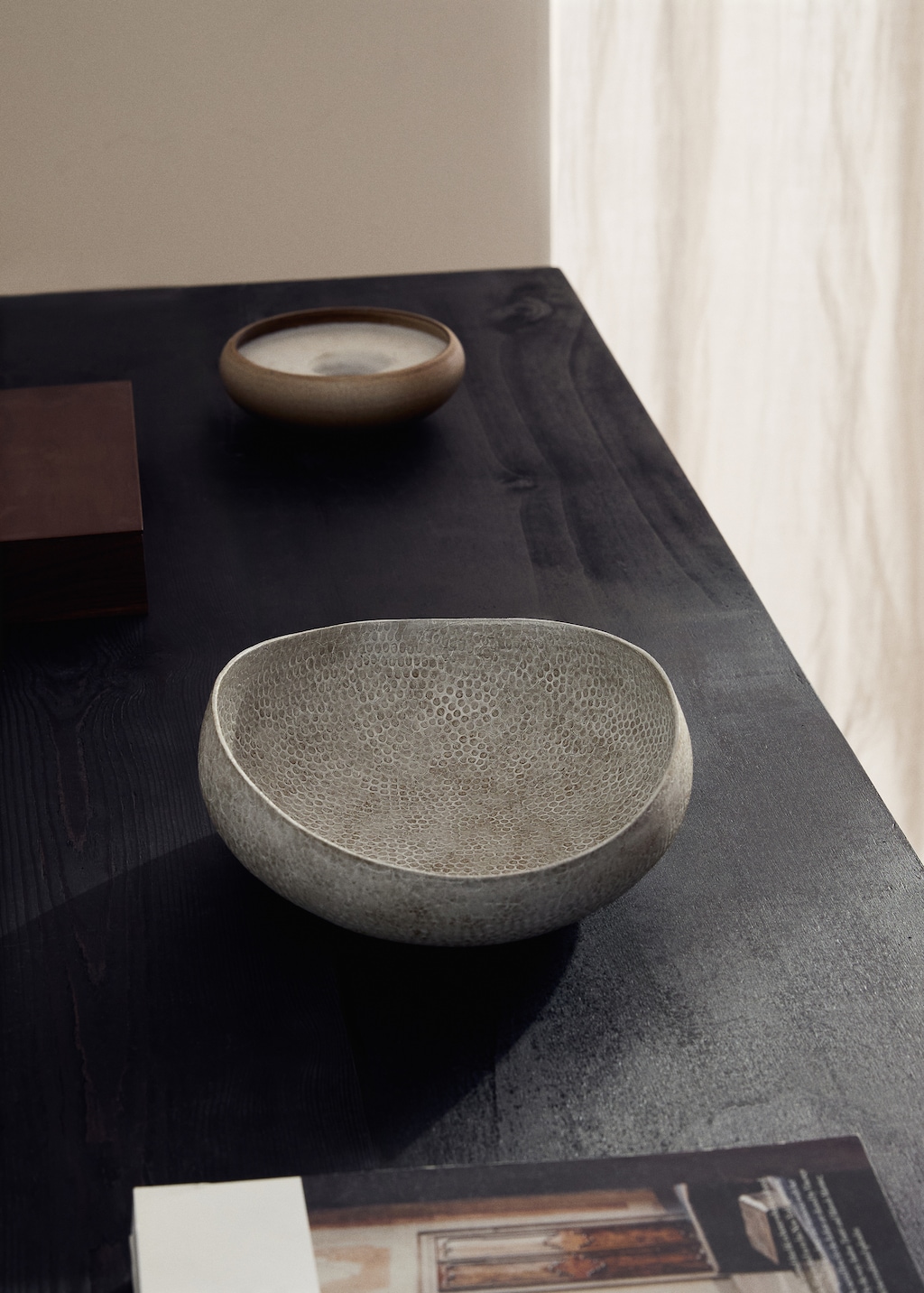 Medium textured metal decorative bowl