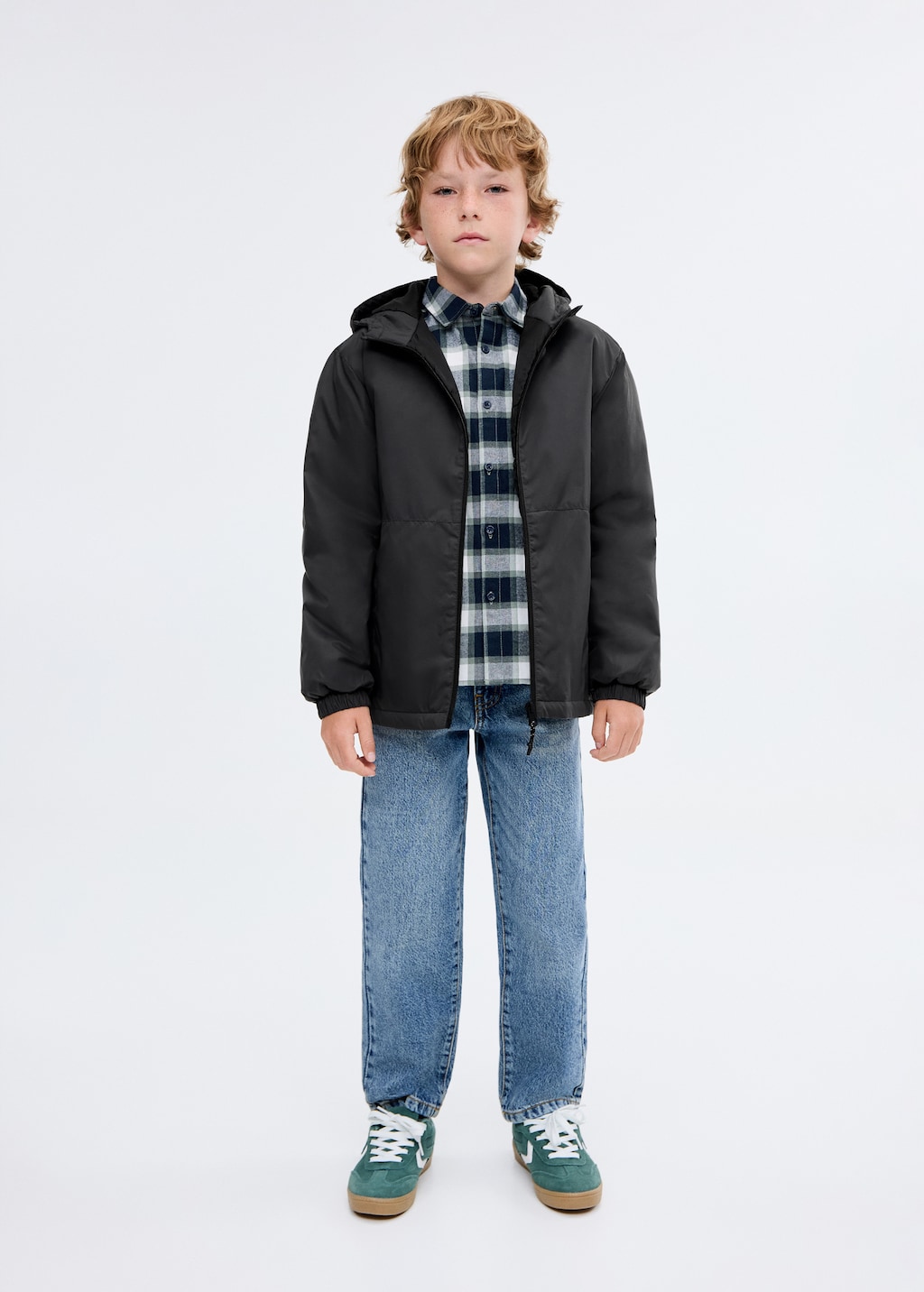 Water-repellent puffer coat