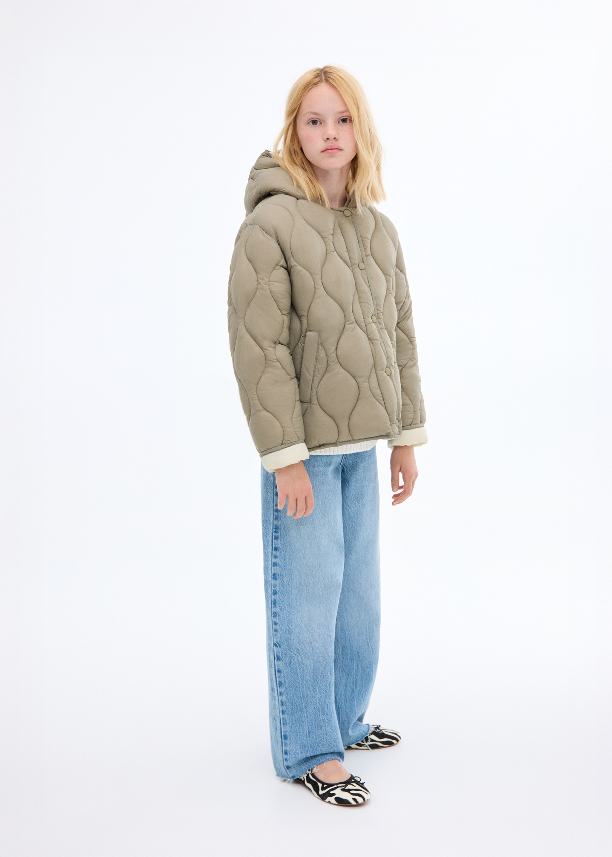 Hood quilted coat - General plane