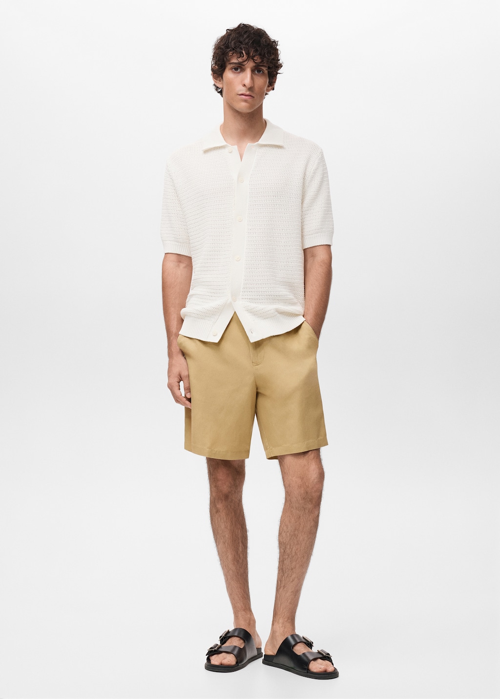 Cotton lace knitted blouse