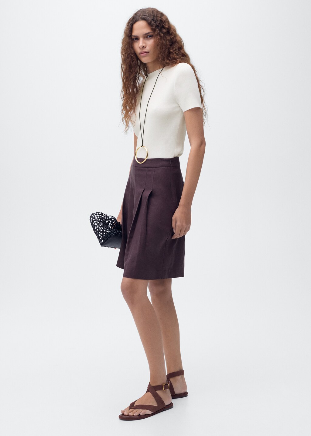 Mango Short-sleeved fine-knit sweater