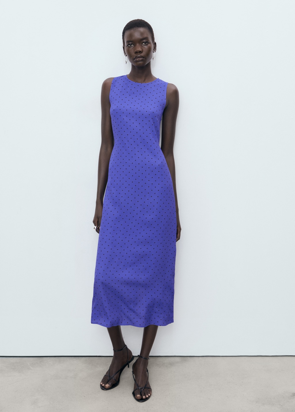 Polka-dot dress with bow