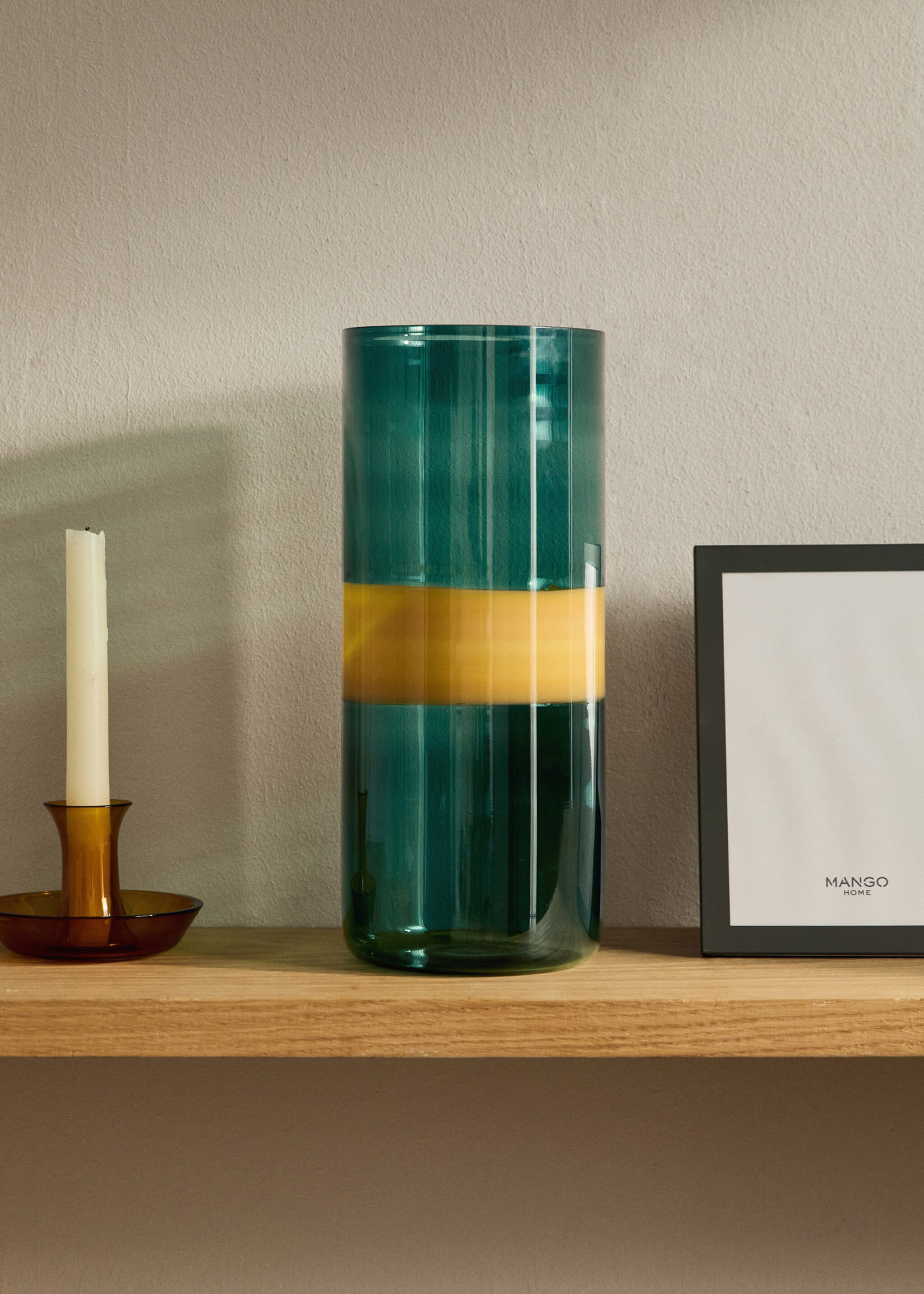 Borosilicate coloured glass vase - General plane, Green. Ref: 17093309-00.