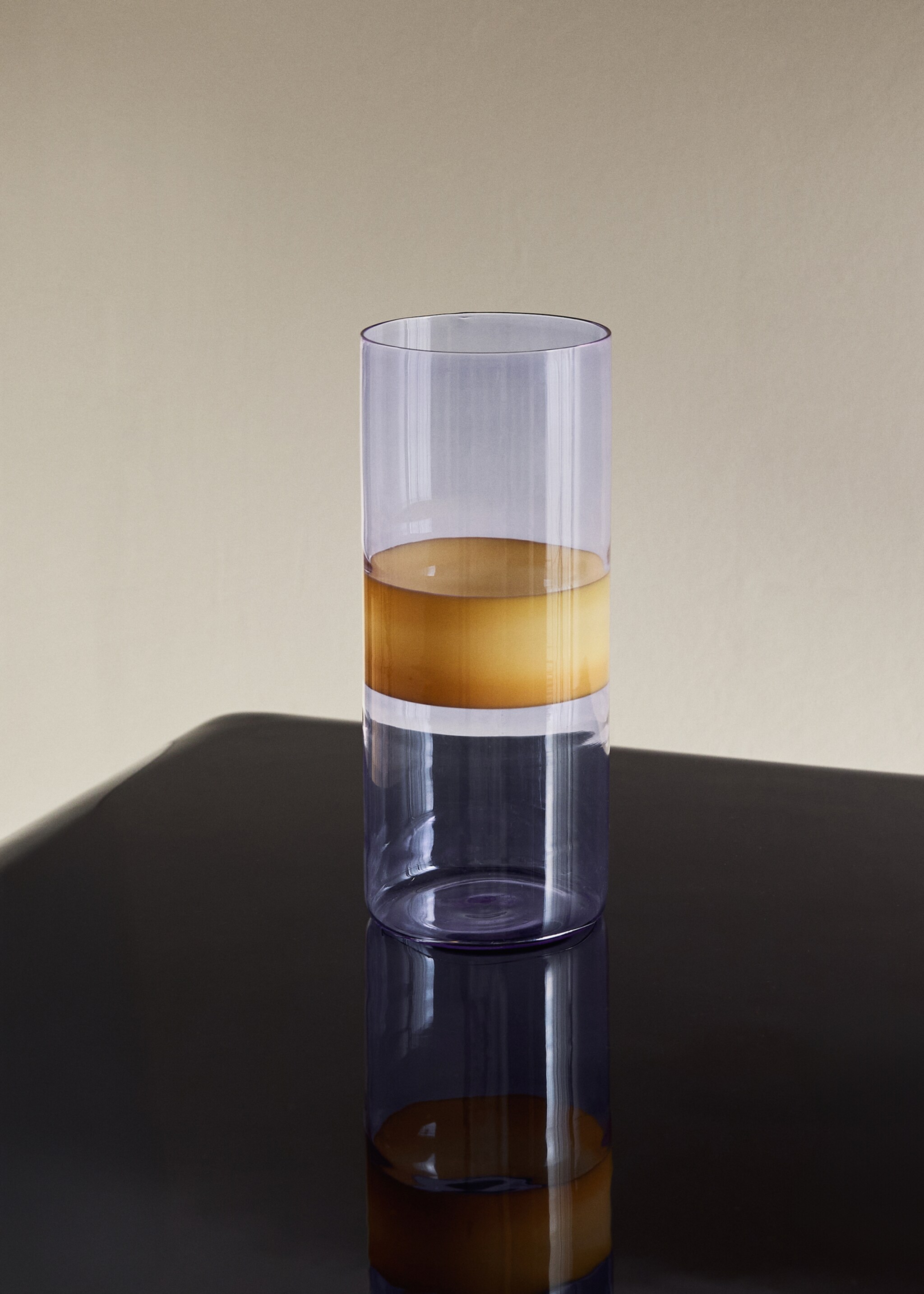Borosilicate coloured glass vase - General plane, Lilac. Ref: 17093309-00.