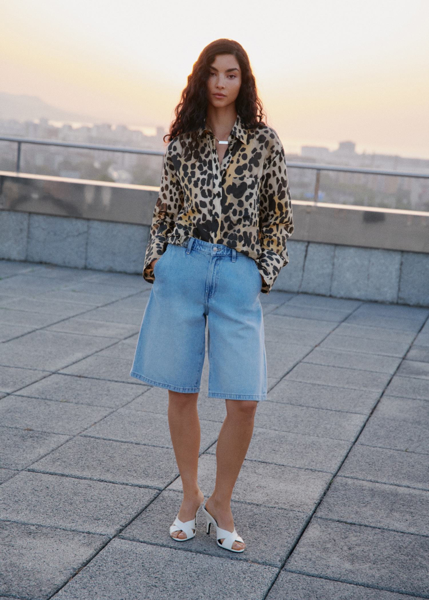 Chemise léopard à poche Femme MANGO France (Martinique)