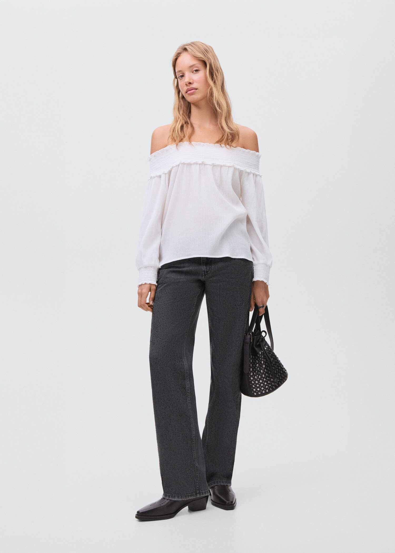 Jeans straight strass - General plane