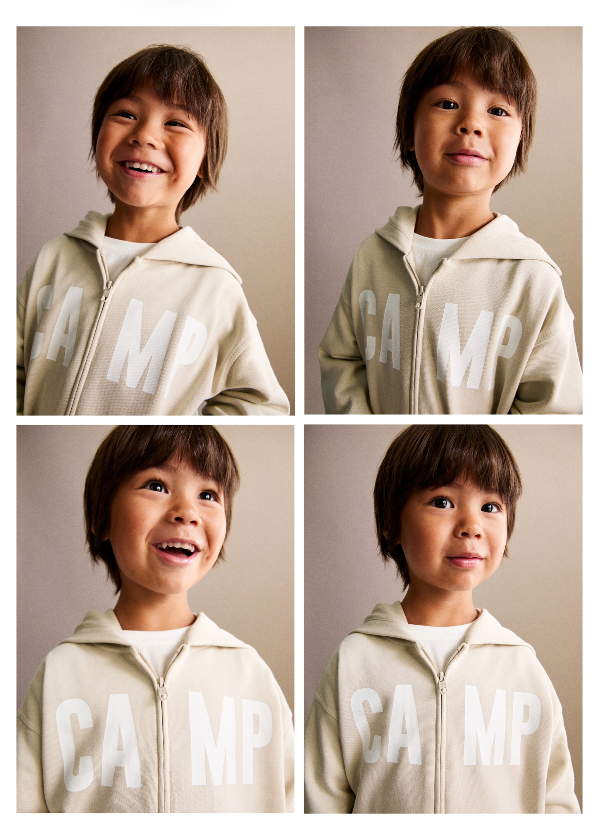 Printed hoodie - General plane, Sand. Ref: 17093795-00.