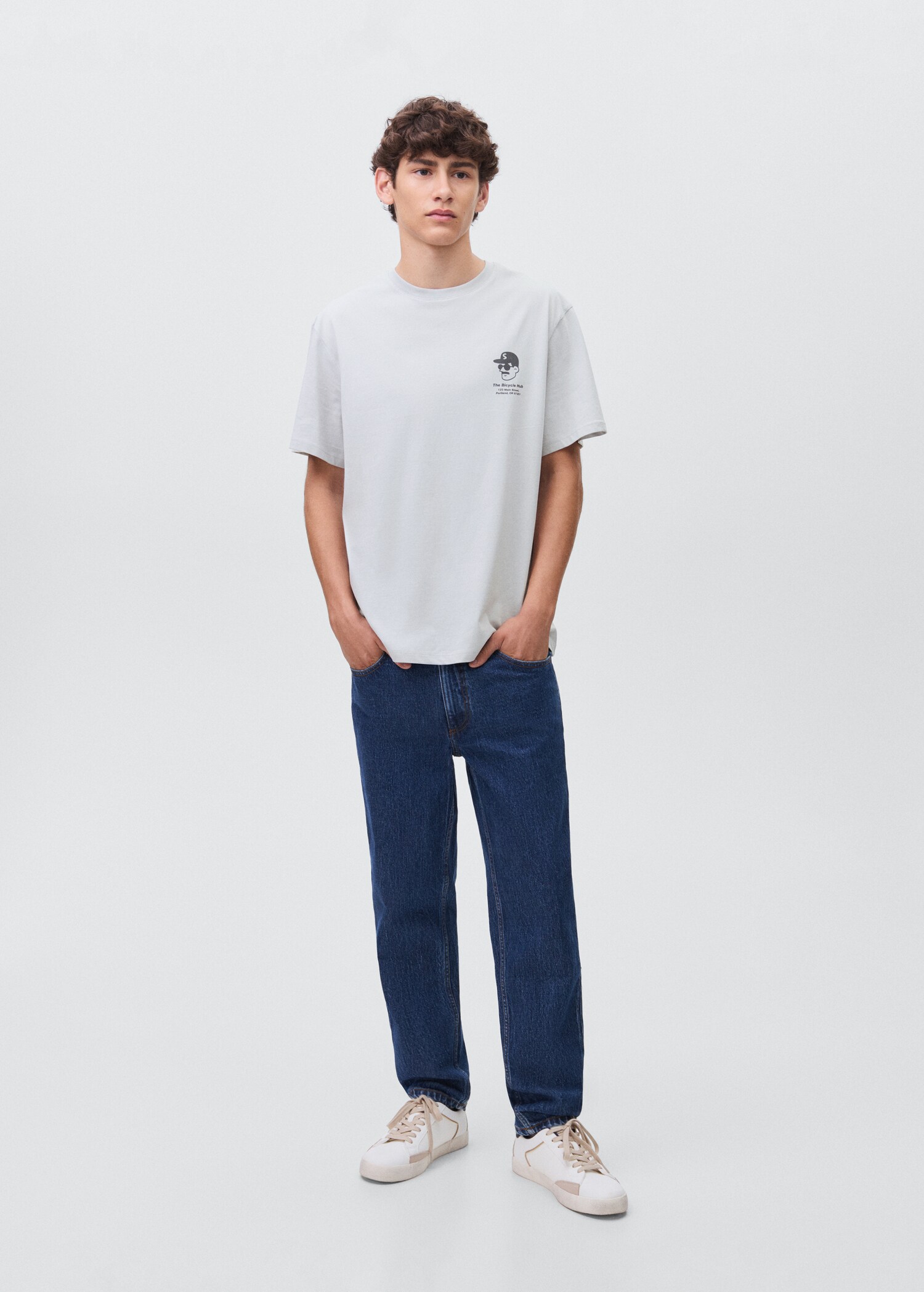 Printed cotton-blend t-shirt - General plane
