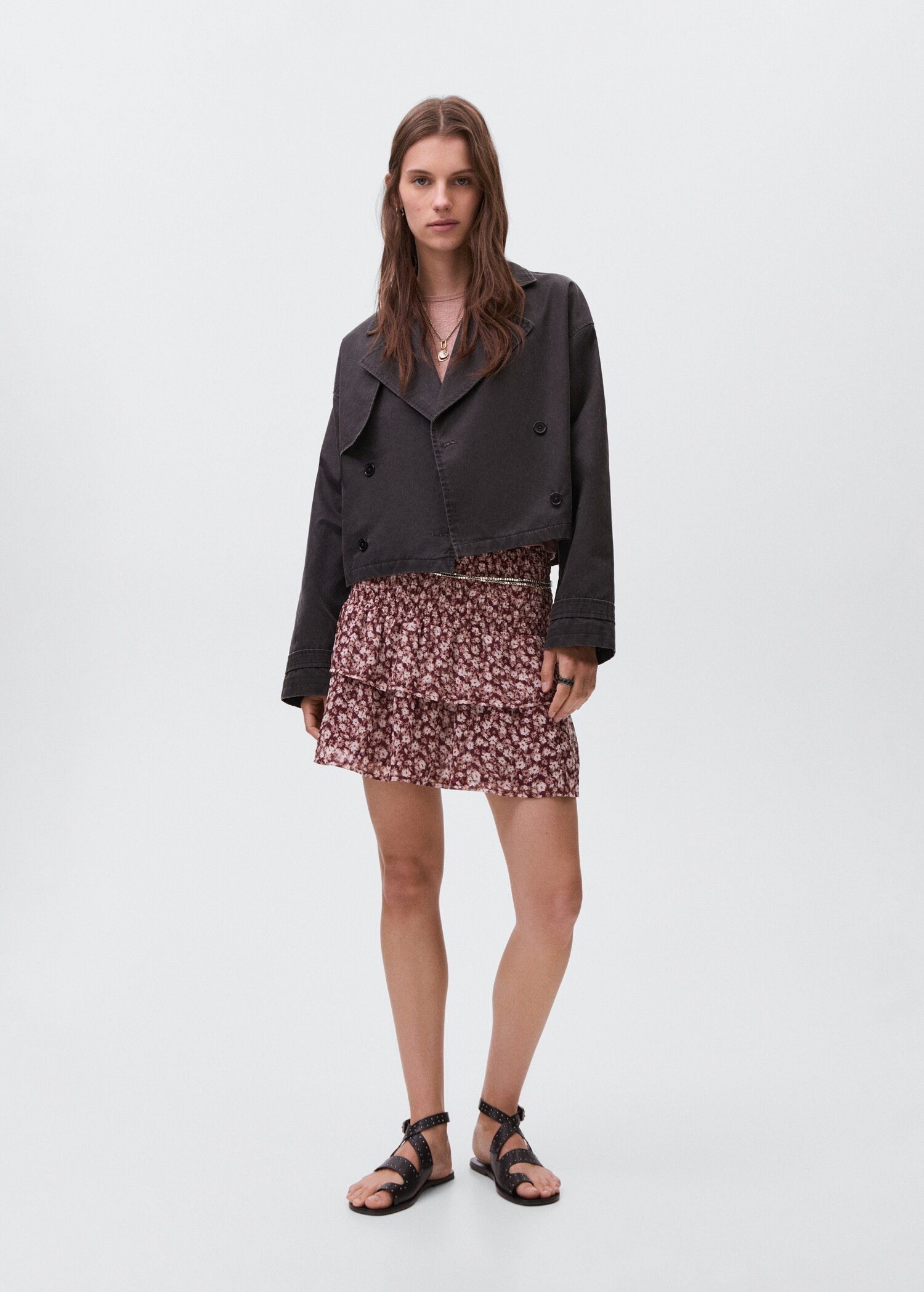 Falda volantes estampada - Plano general