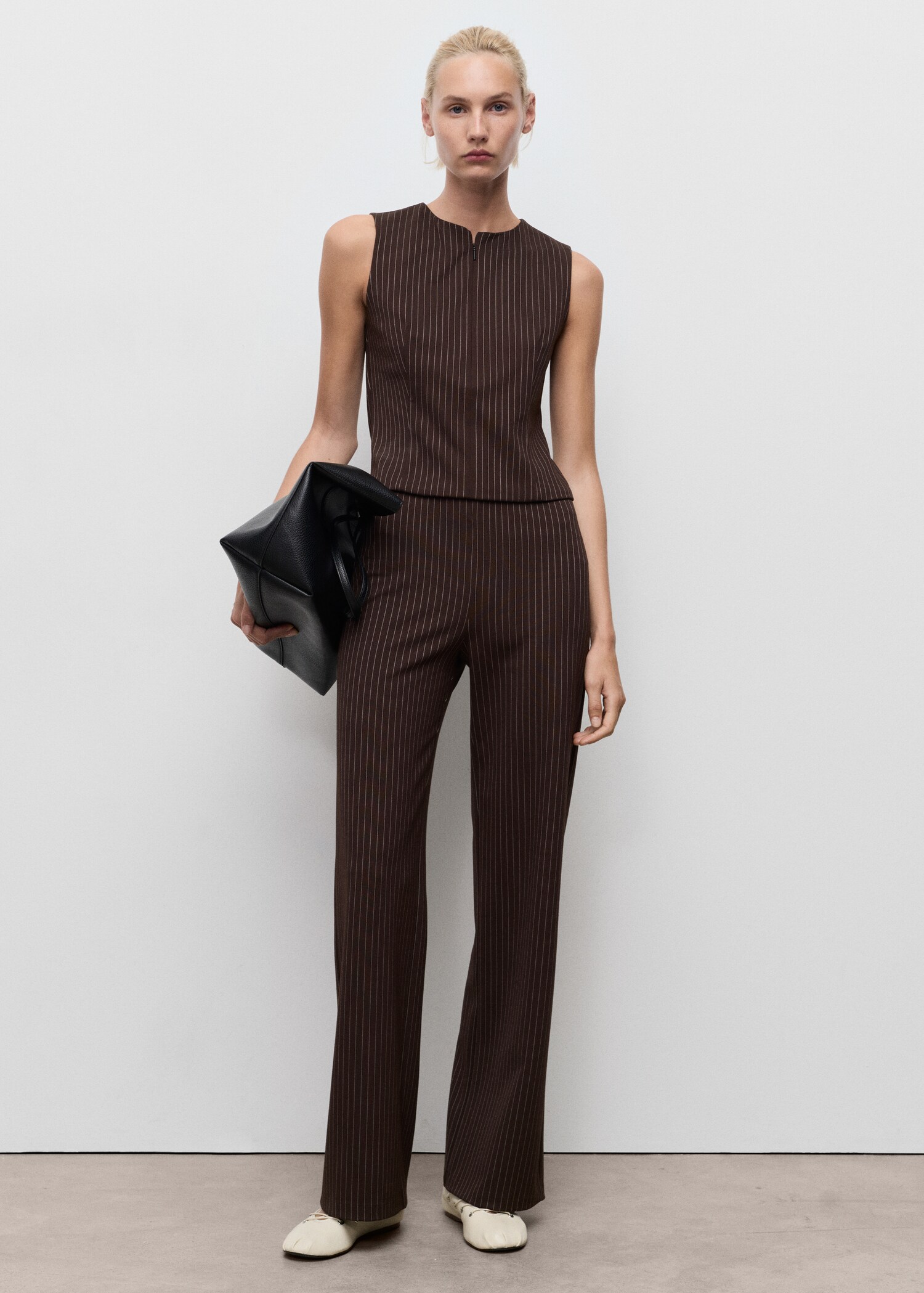 Pantalon droit taille élastique - Plan général