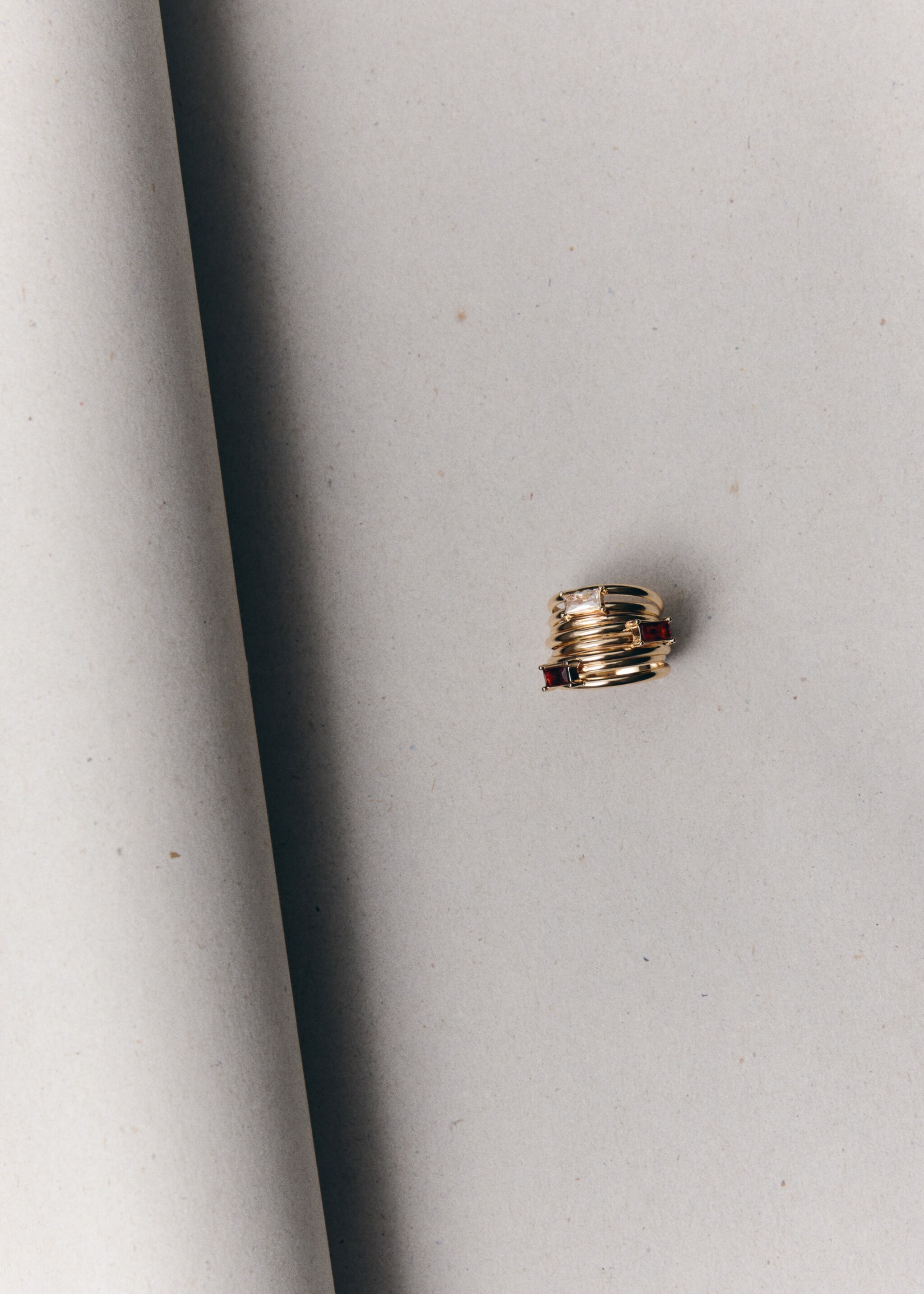 Mixed crystal ring - General plane, Gold. Ref: 17094120-00.