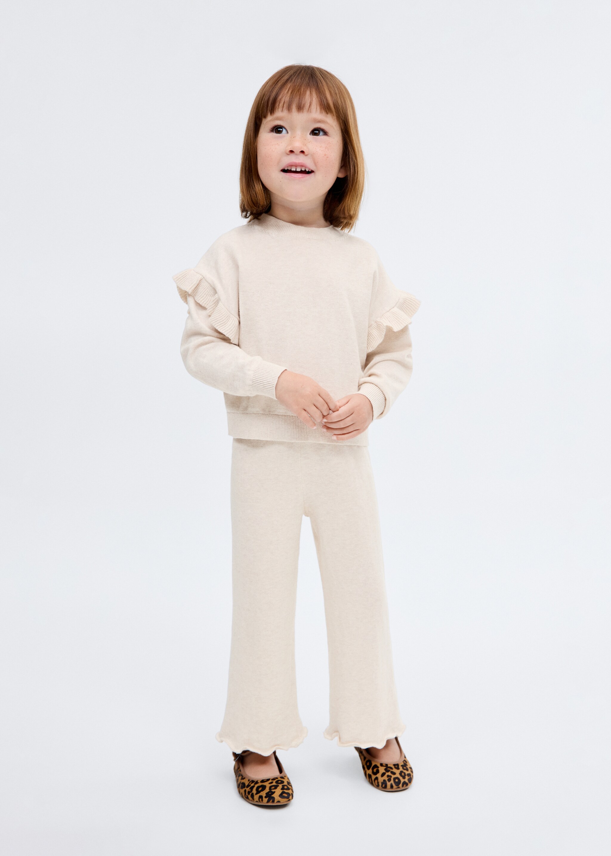Pantalon maille coton - Plan général, Beige. Ref: 17094431-00.