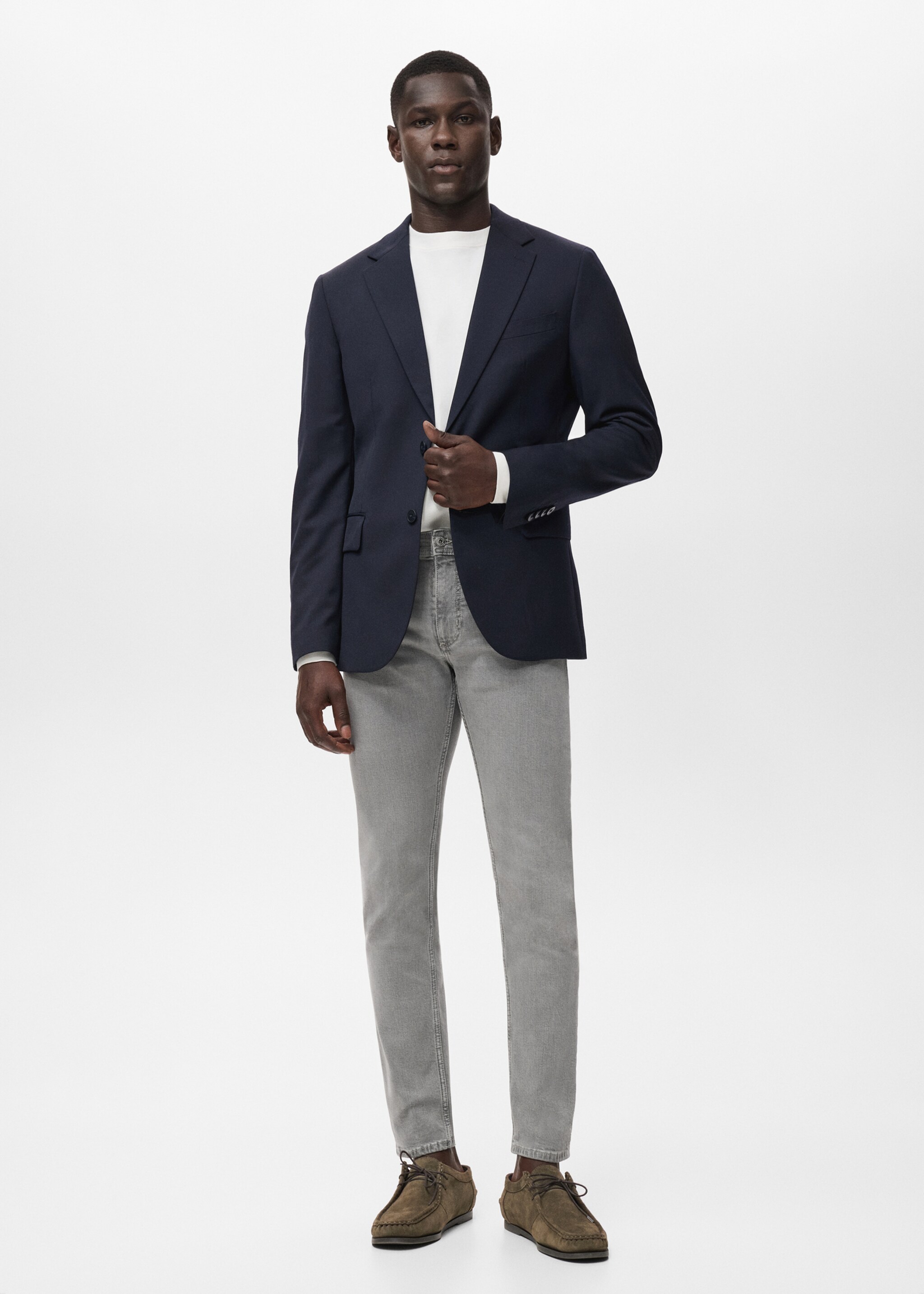 Jan slim-fit grey-wash jeans - General plane, Denim Grey. Ref: 17094437-00.