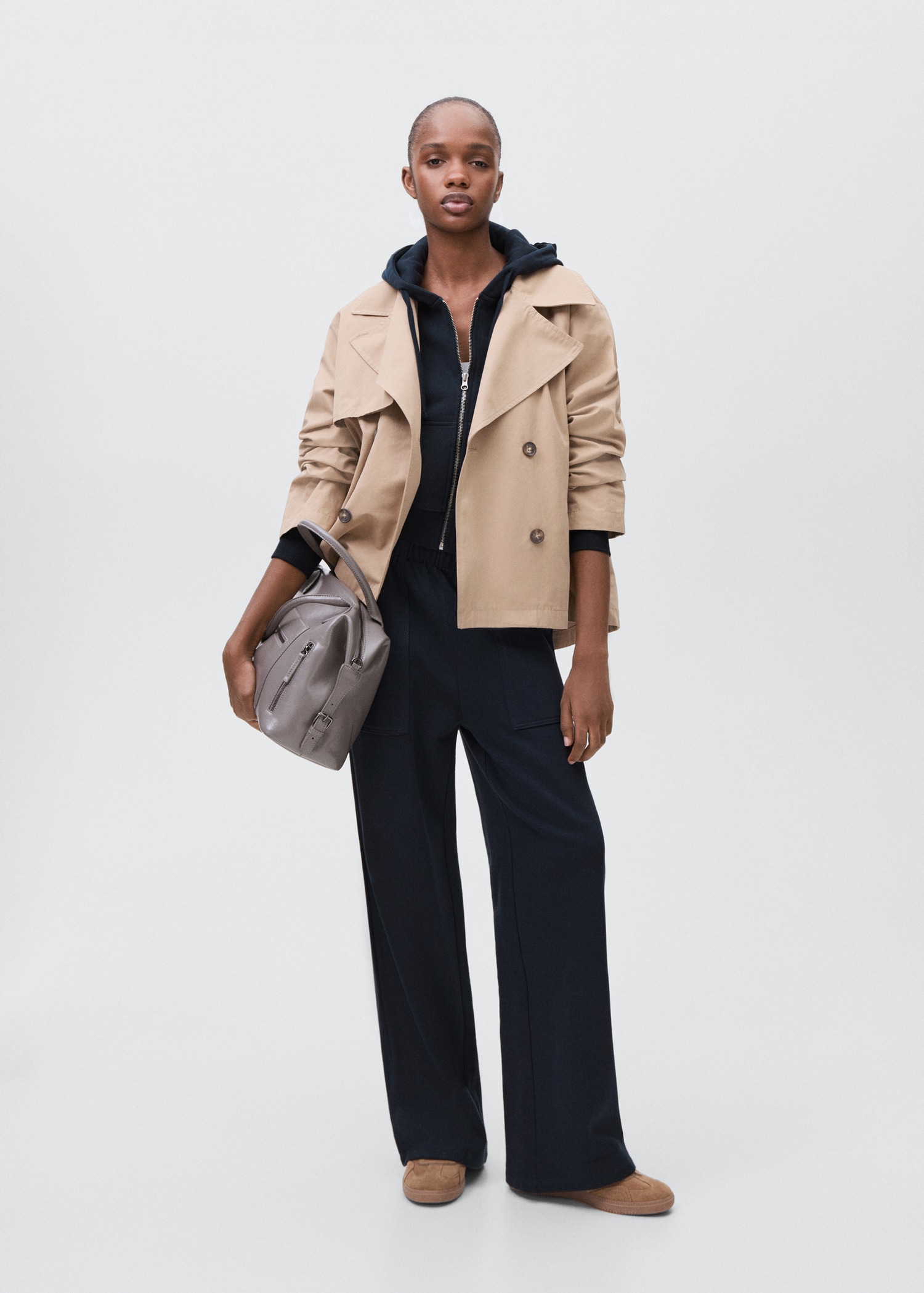 Cotton joggers with seams - General plane