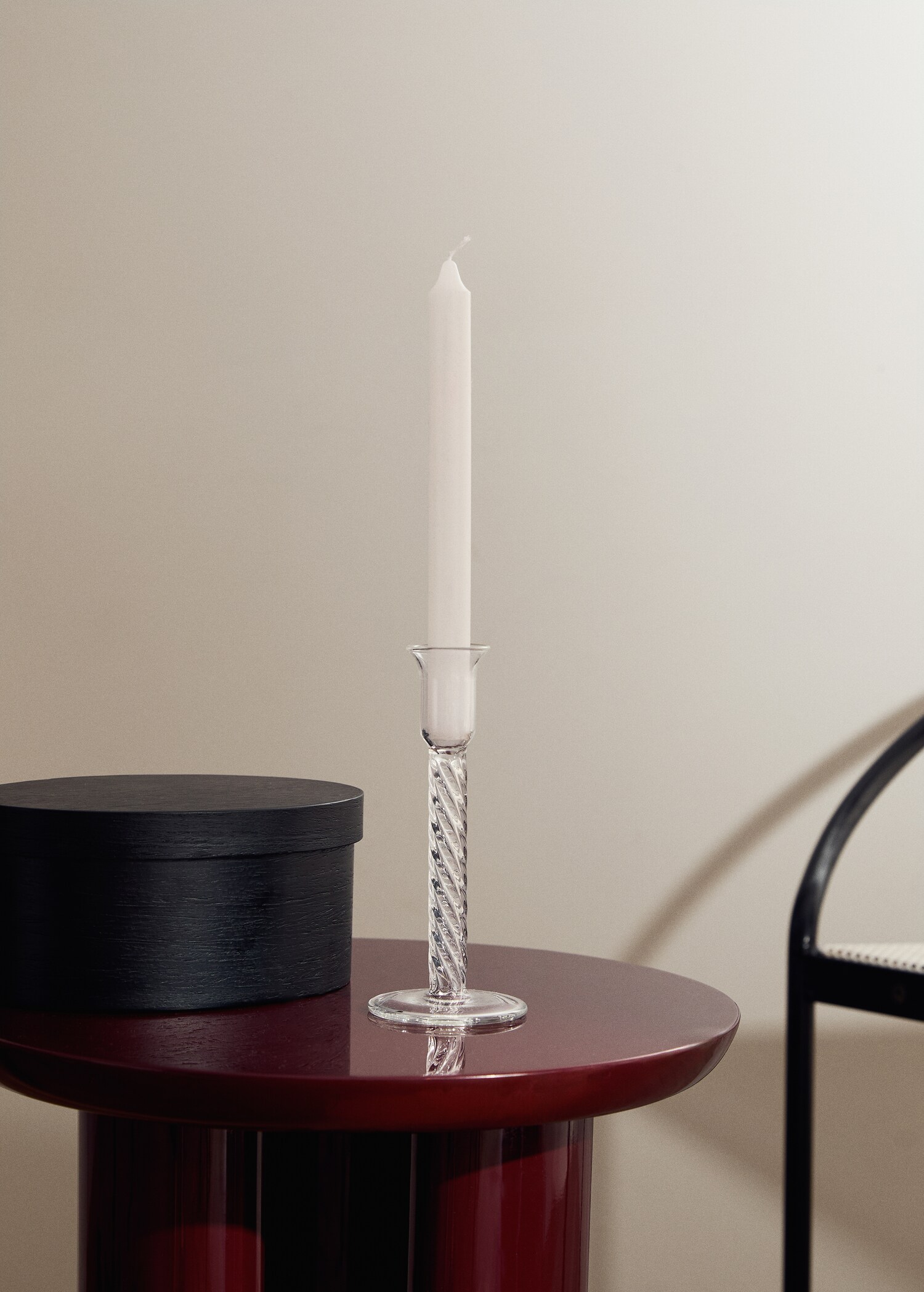 Borosilicate candelabra with spiral stem - General plane