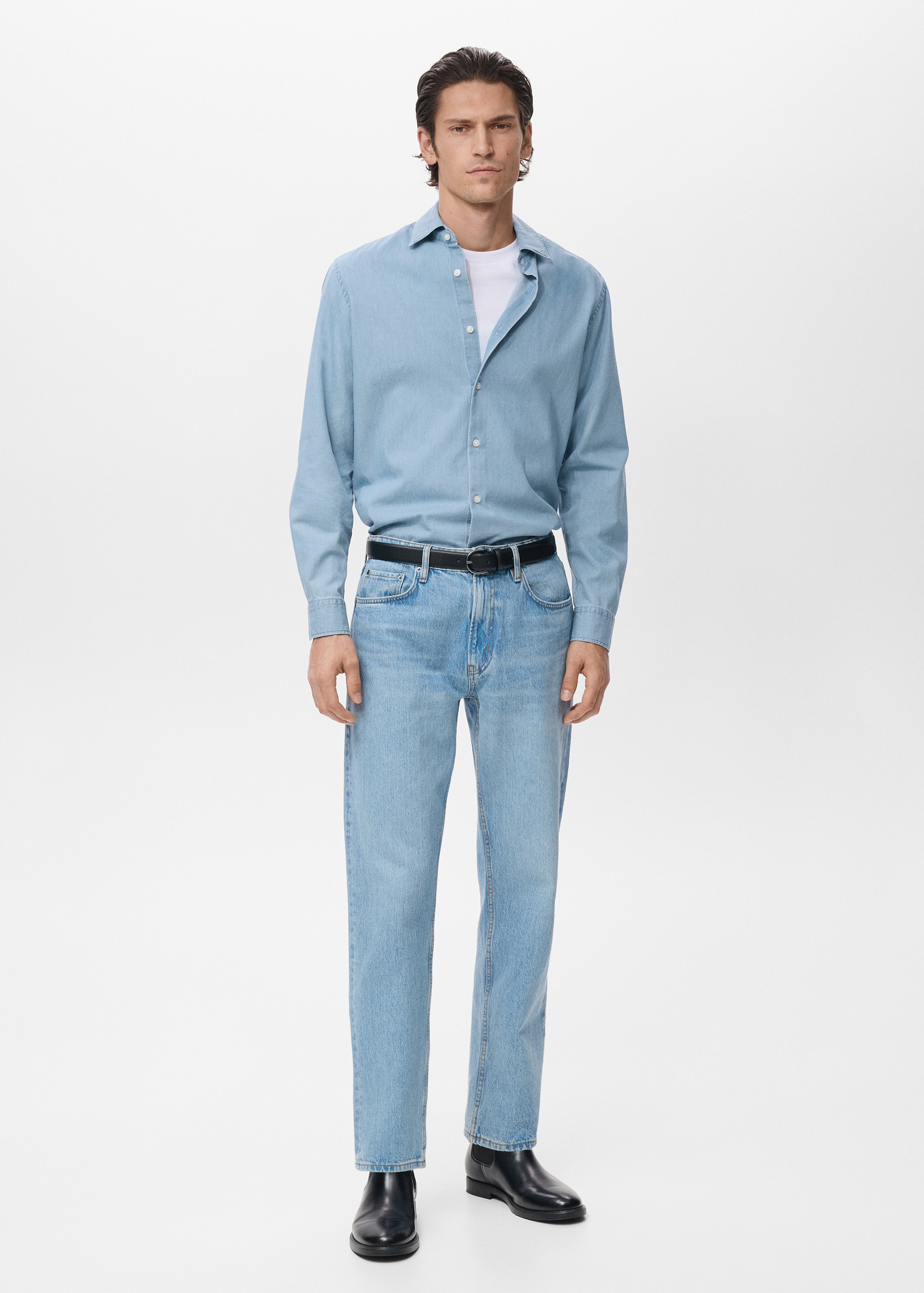 100% cotton chambray shirt - General plane
