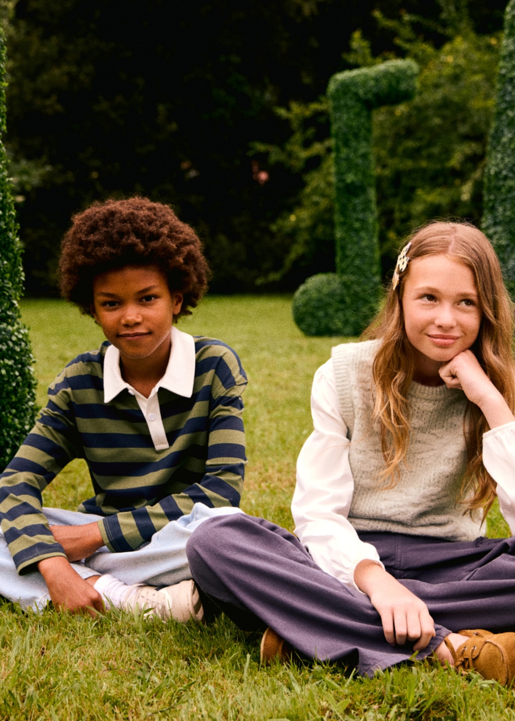 Striped cotton polo shirt