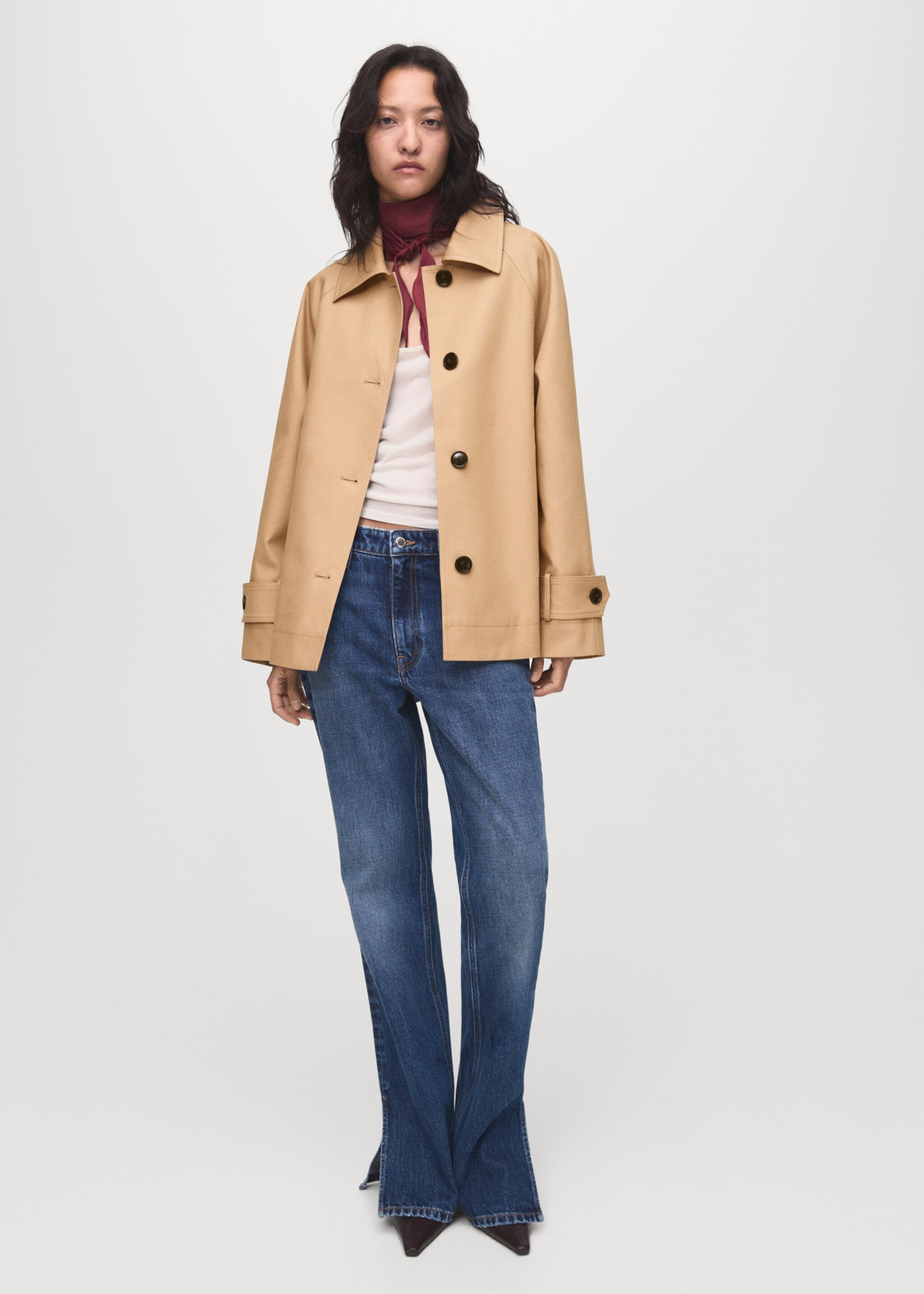 Oversized parka with epaulettes - General plane, Beige. Ref: 17095164-00.