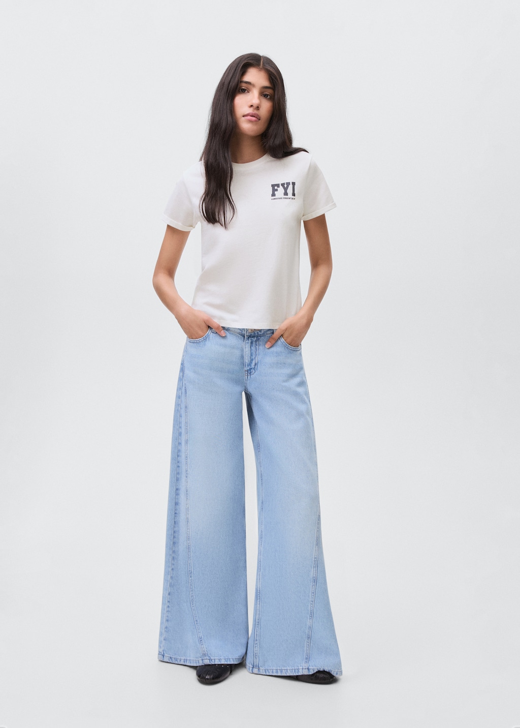 Printed cotton-blend t-shirt