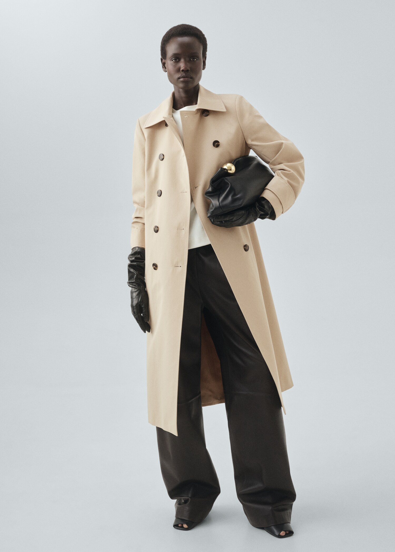 Classic 100% cotton trench coat - General plane