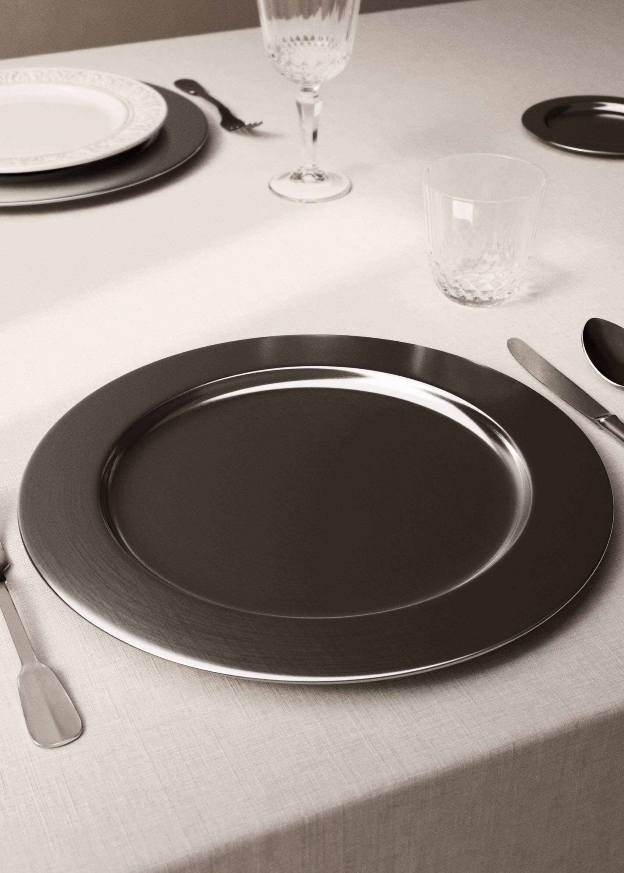 Matte stainless steel underplate - General plane, Grey. Ref: 17095806-00.