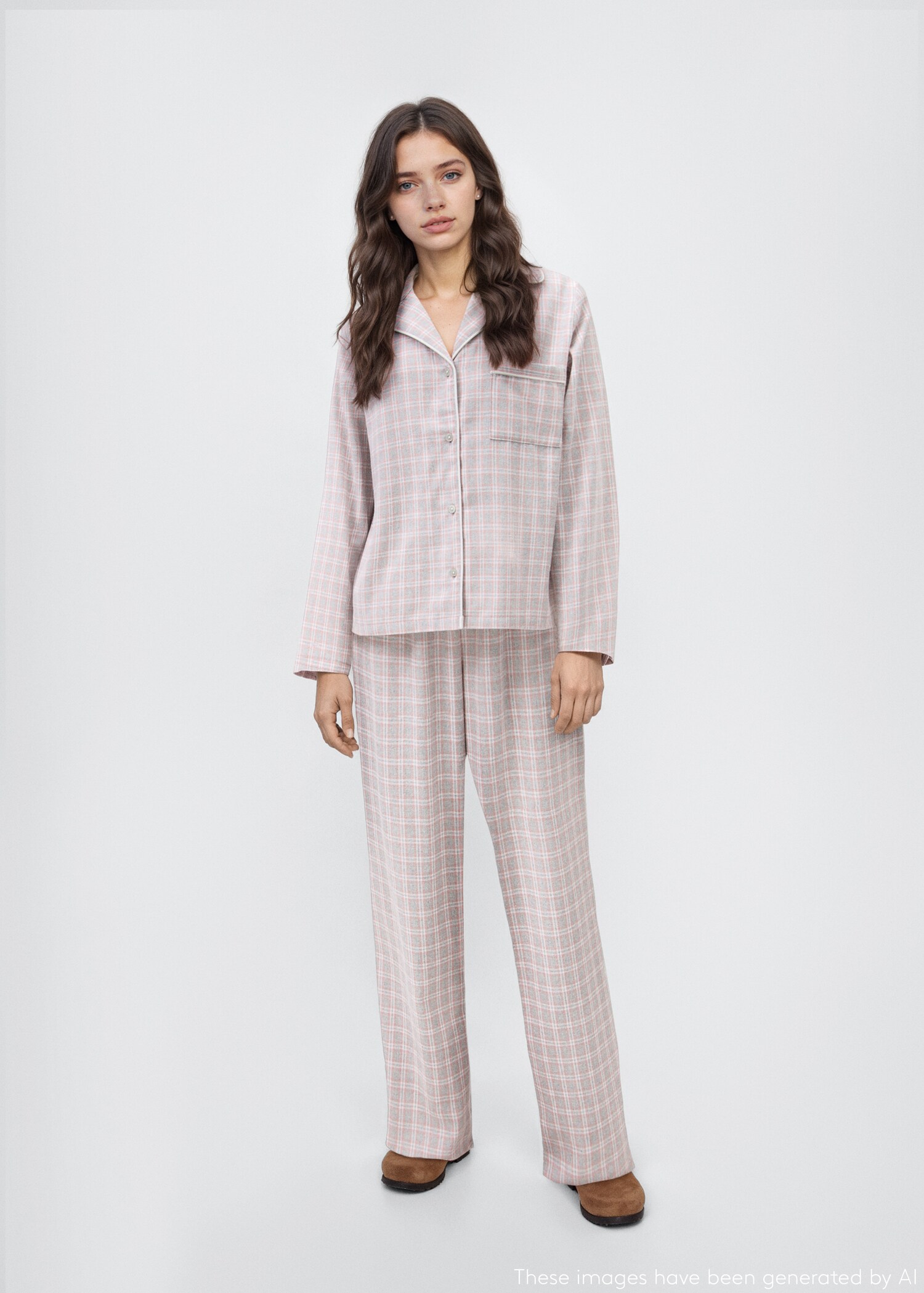 Two-pieces check long pyjamas - General plane