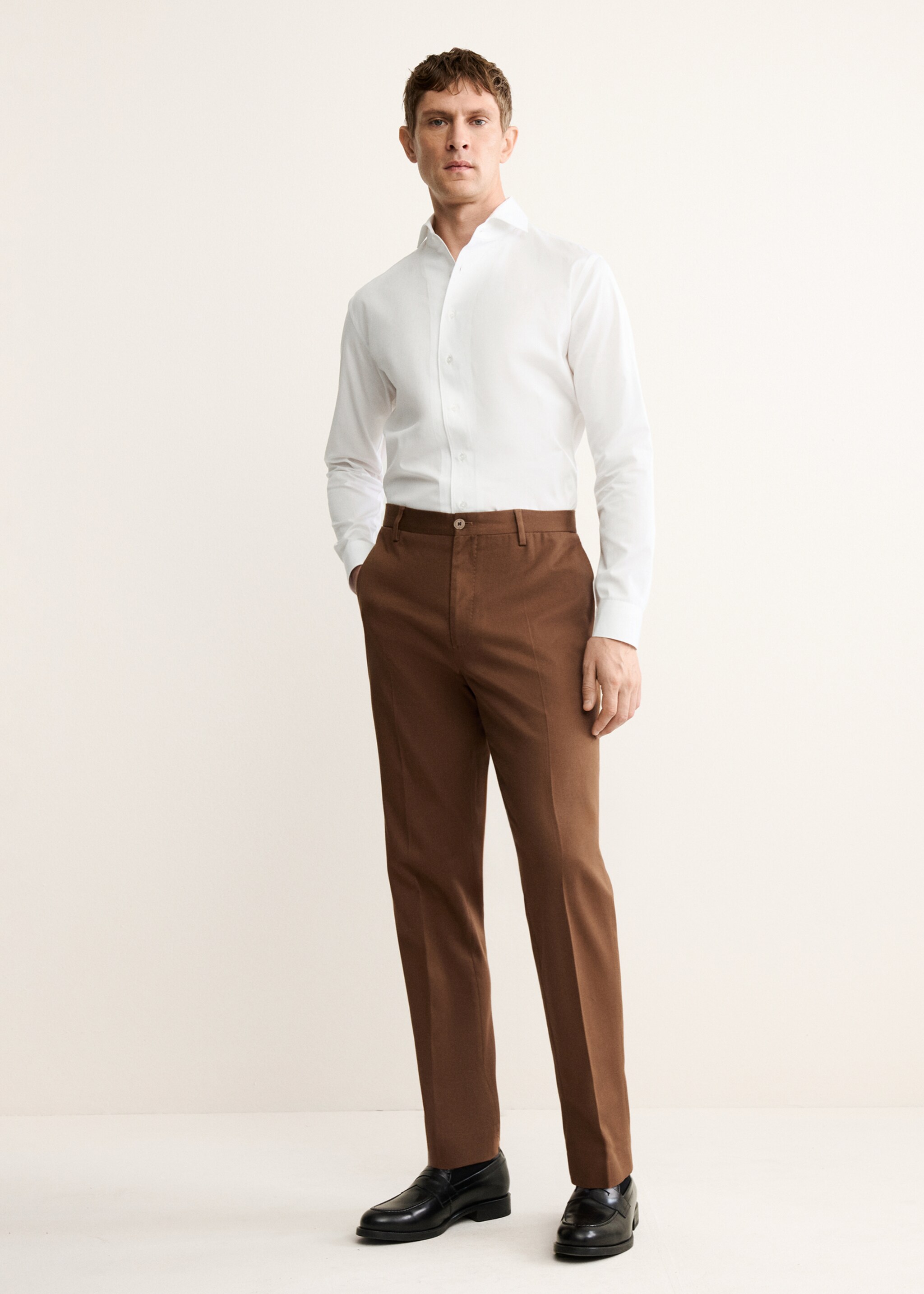 100% cotton dress shirt - General plane, White. Ref: 17095999-00.