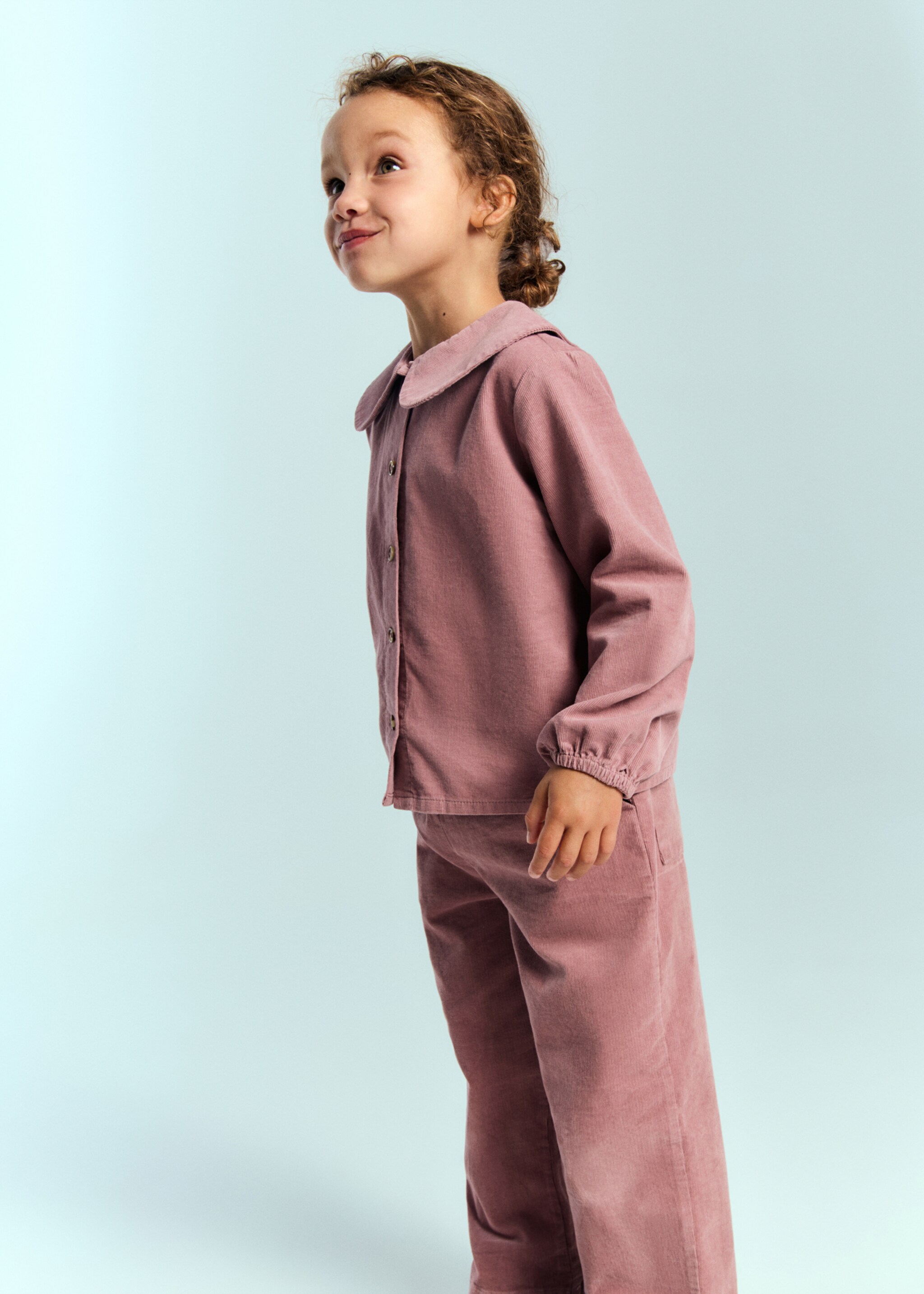Cotton corduroy trousers - General plane, Pink. Ref: 17096333-00.
