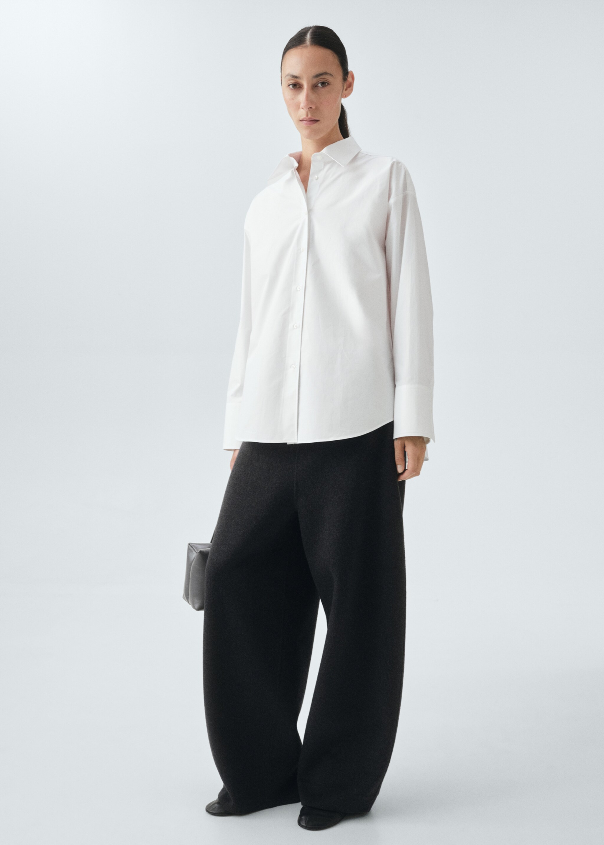 Oversize poplin shirt - General plane, White. Ref: 17096359-00.