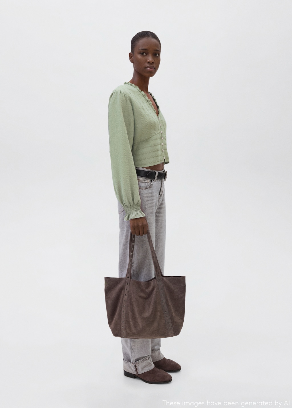 Textured cotton blouse