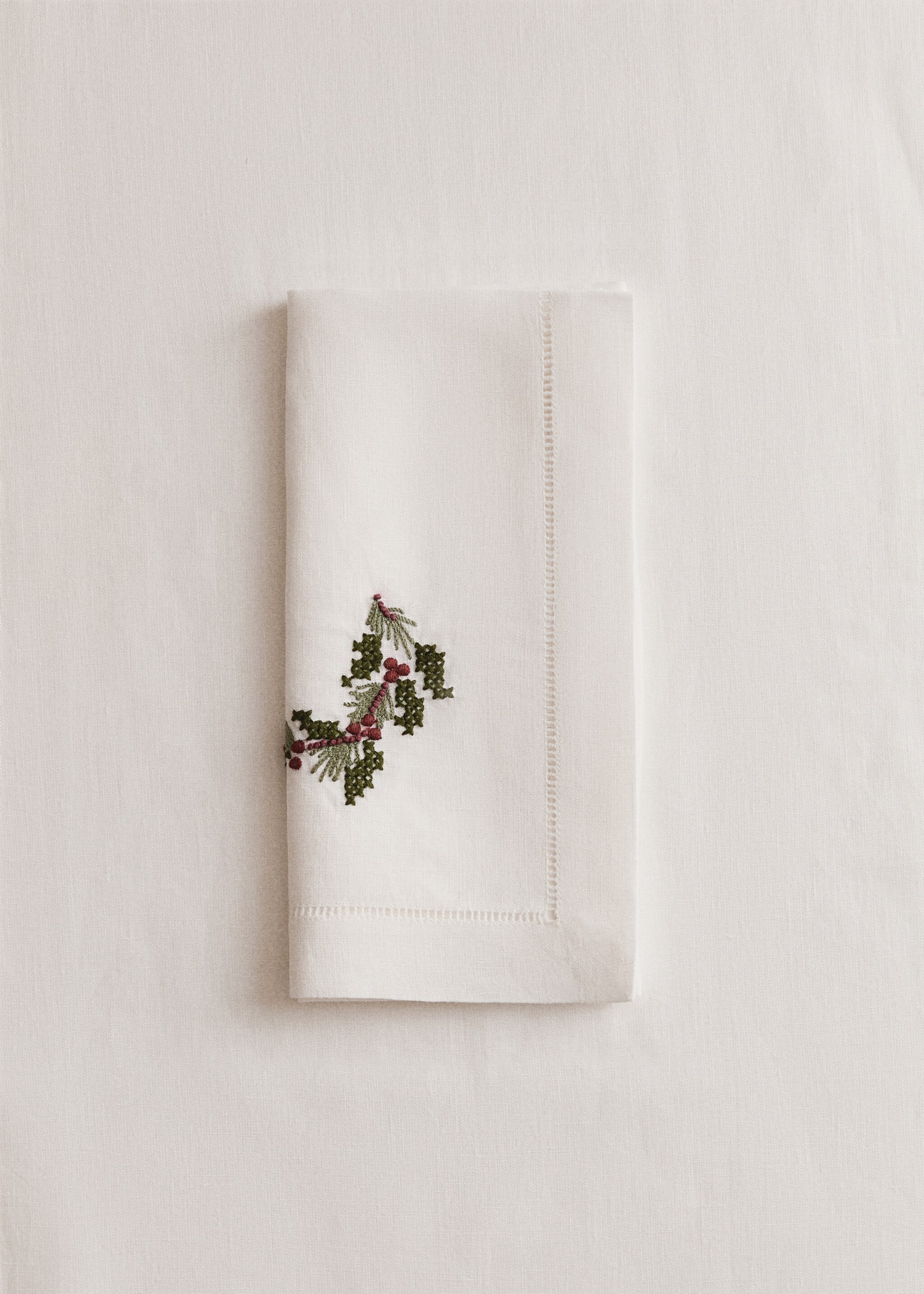 Cross-point napkins - General plane, White. Ref: 17097784-00.