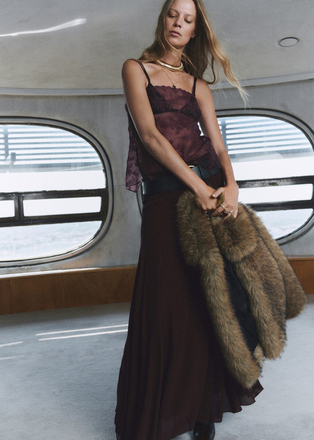 Mango Embroidered sheer top thumbnail