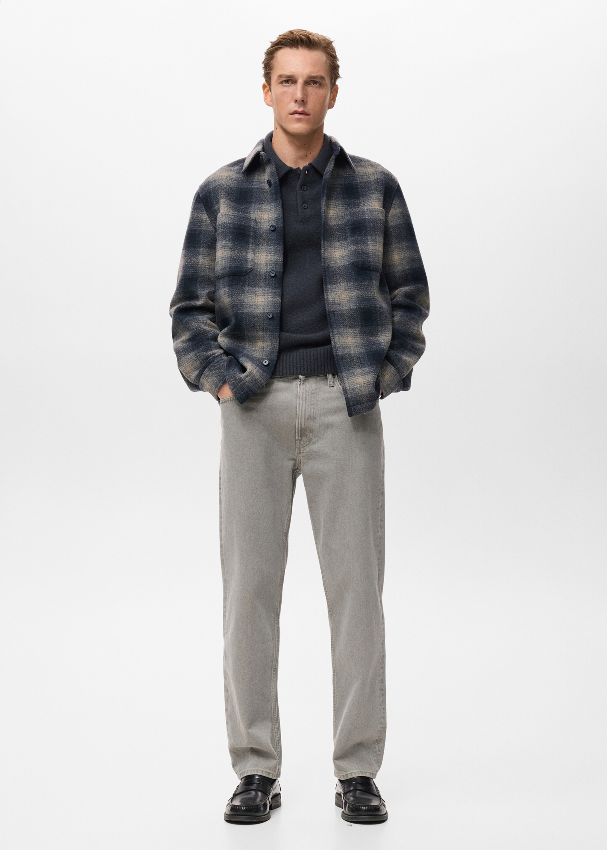 Checked pocket jacket - General plane, Navy. Ref: 17097900-00.