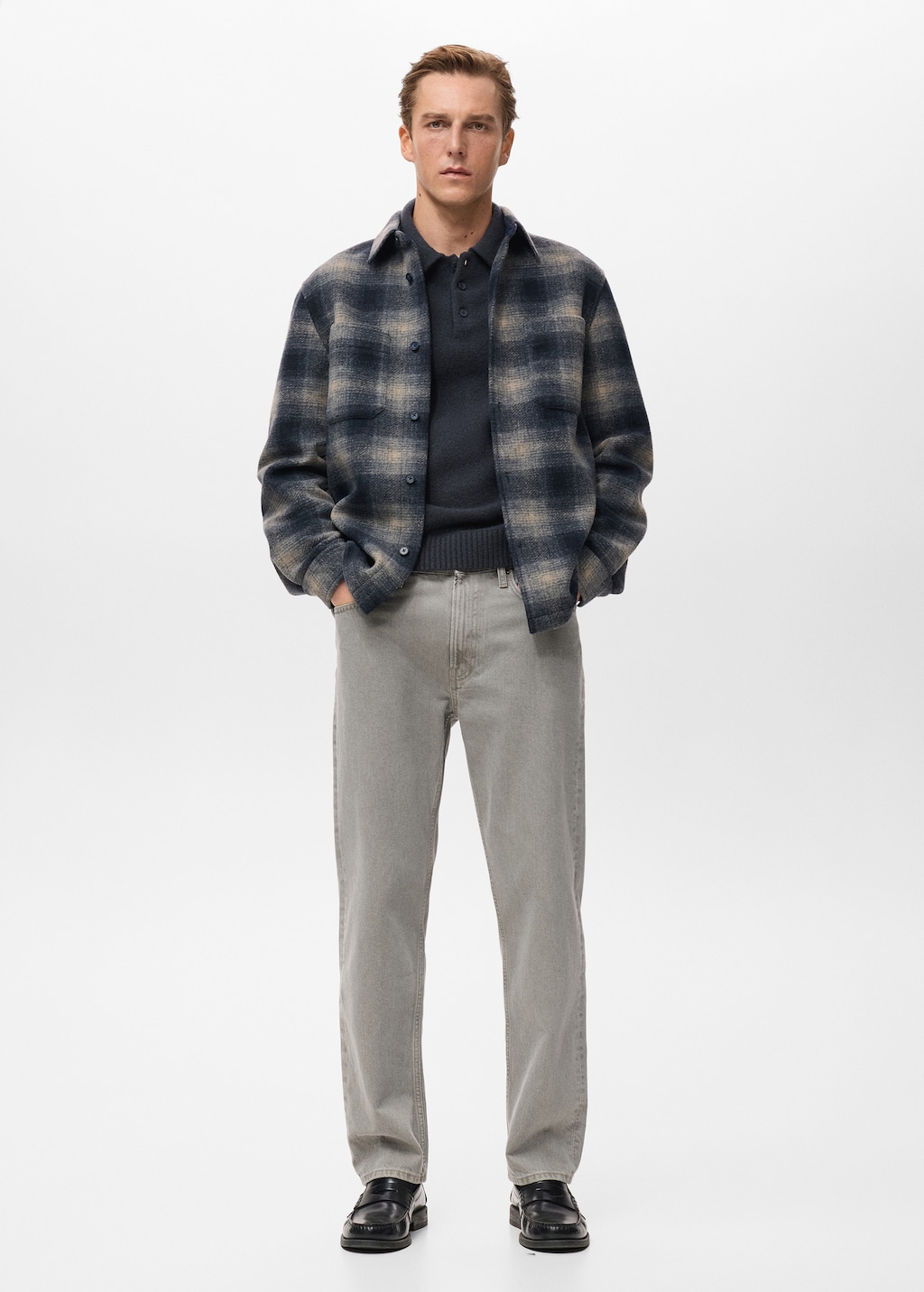 Check overshirt with pockets