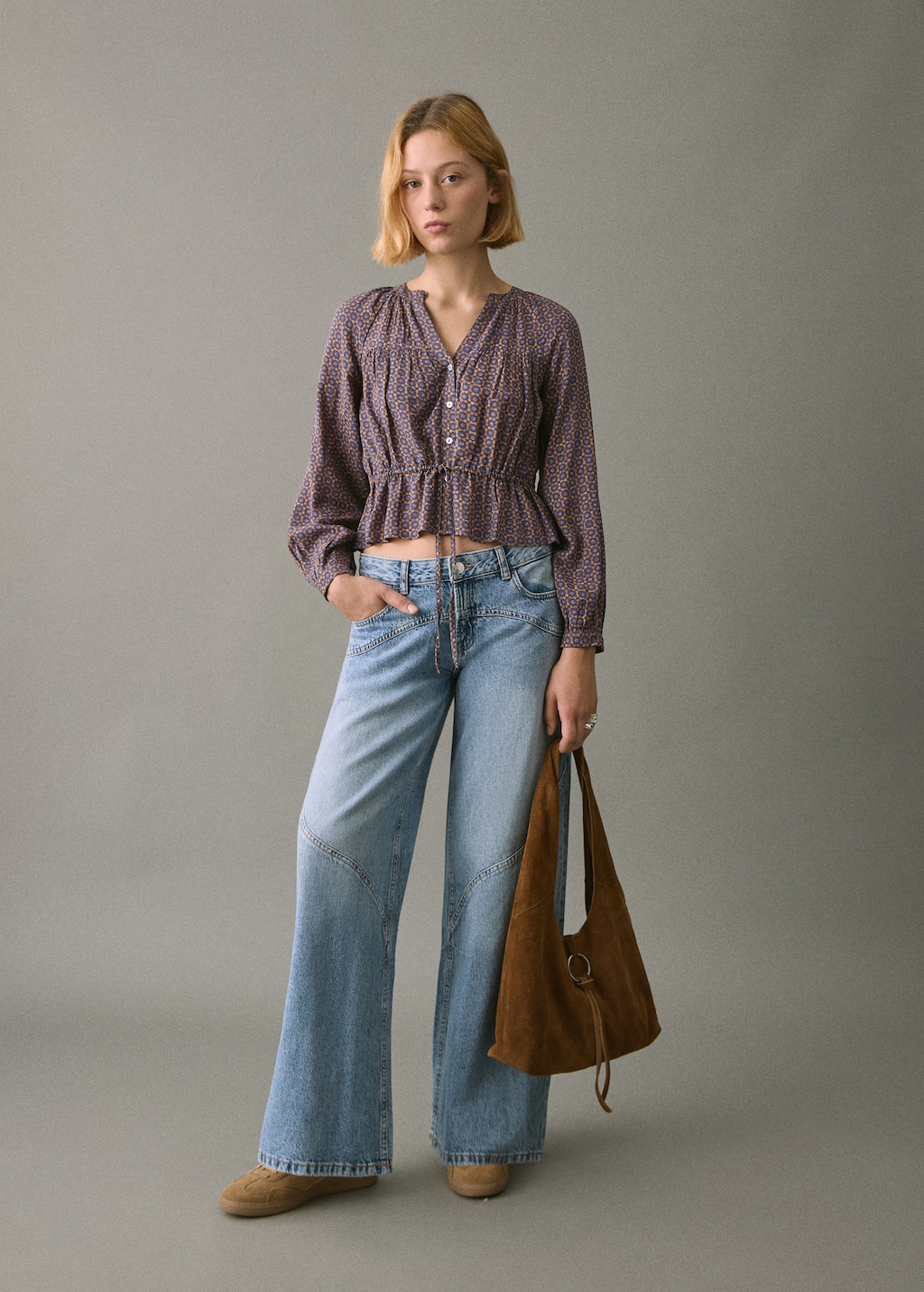 Flowy printed blouse