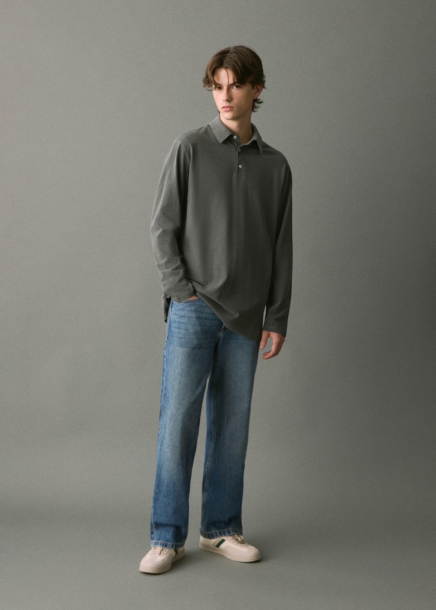 Straight cotton jeans - General plane