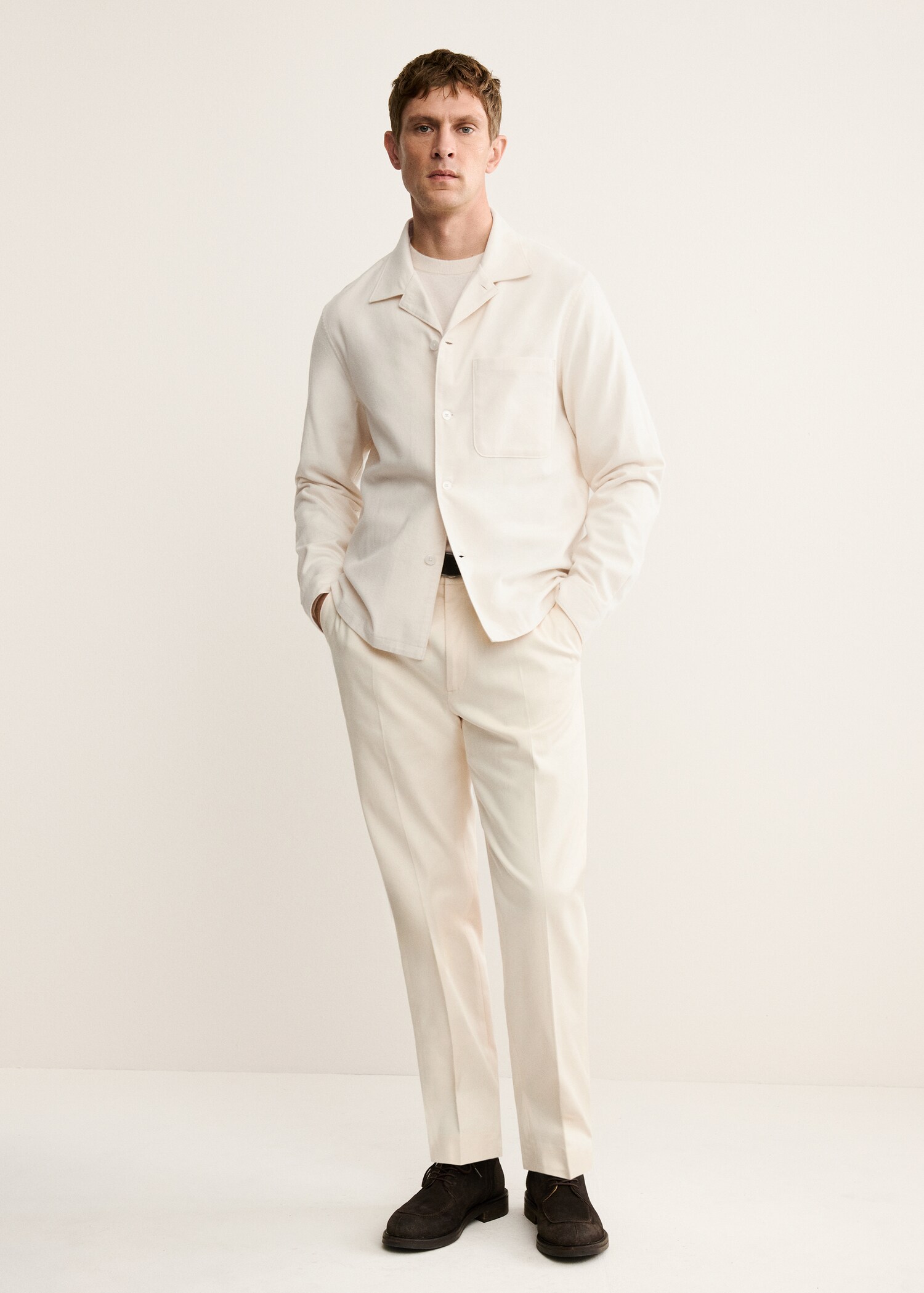 Chemise 100 % coton regular-fit poche - Plan général